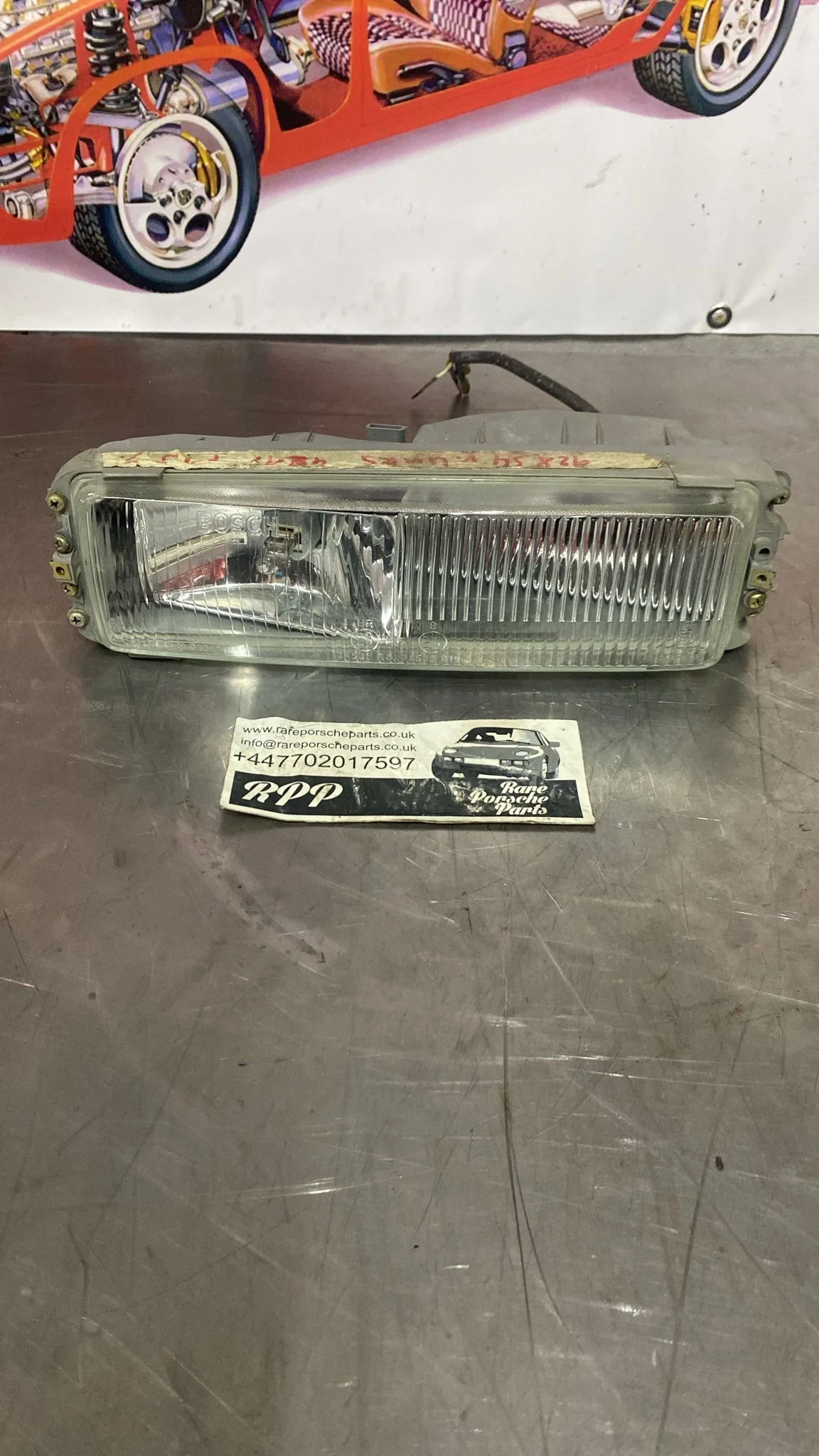 Porsche 928 S4 GT GTS additional headlight, driving light, left, 92863144900 used, Bosch - Image 2