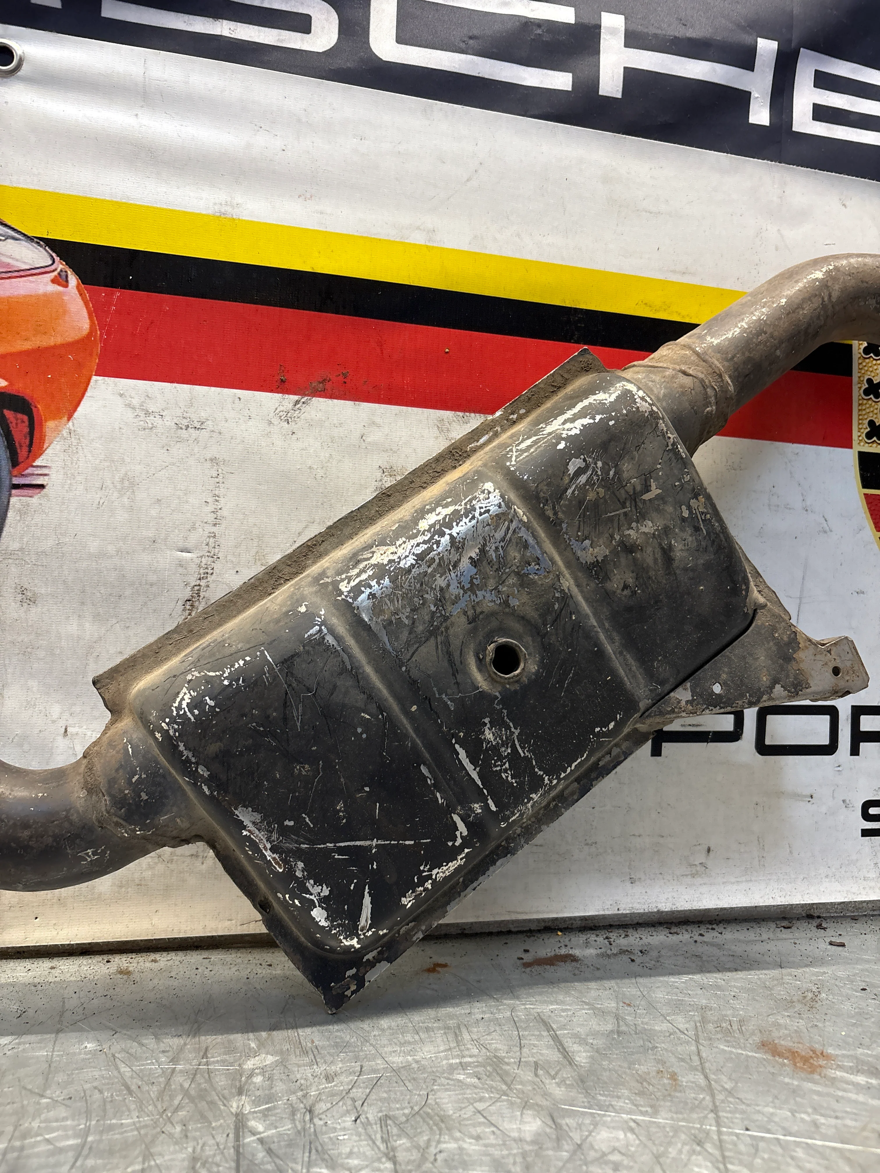 Porsche 928 S4 left middle silencer, used 92811109303 - Image 2