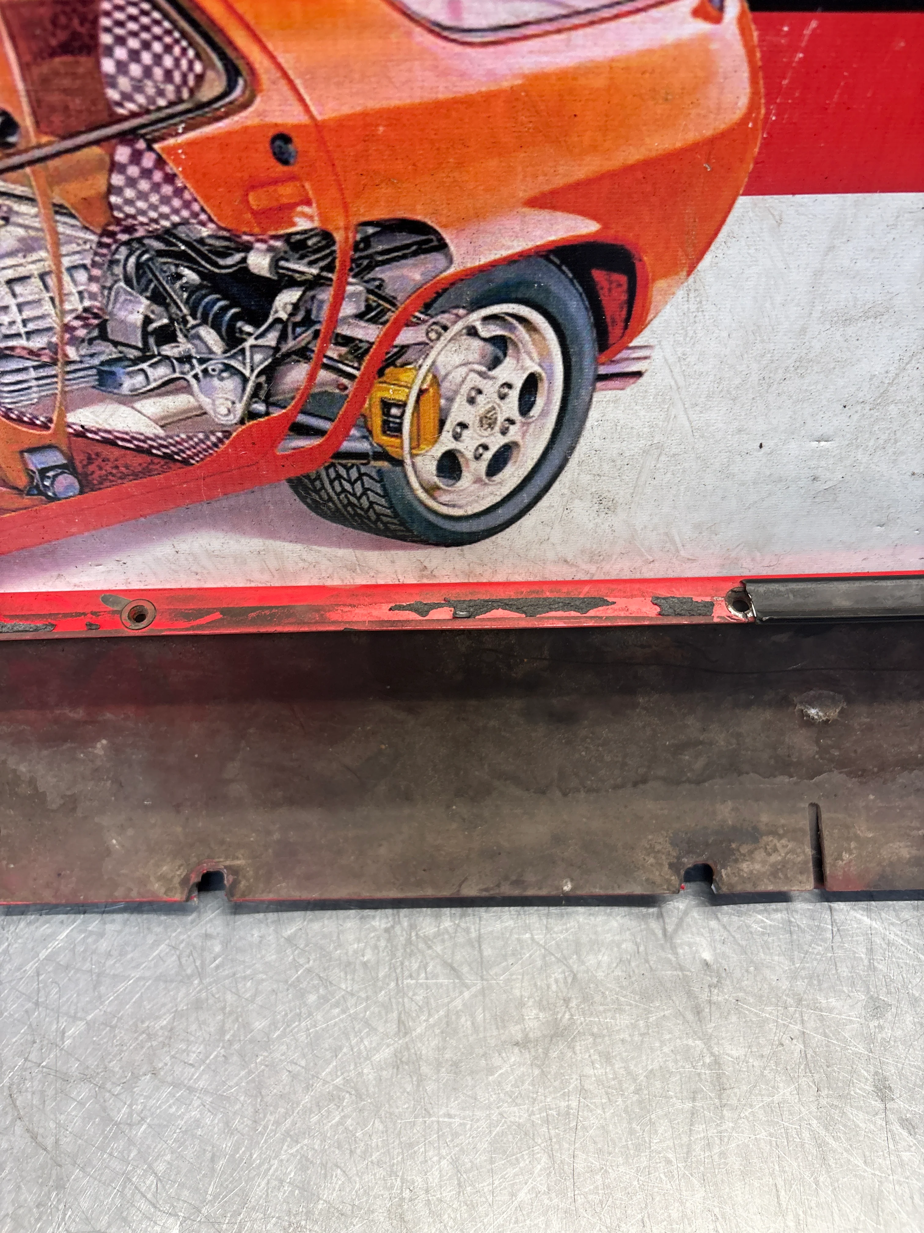 Porsche 928 S4 right sill cover, used 92855908602 - Image 9