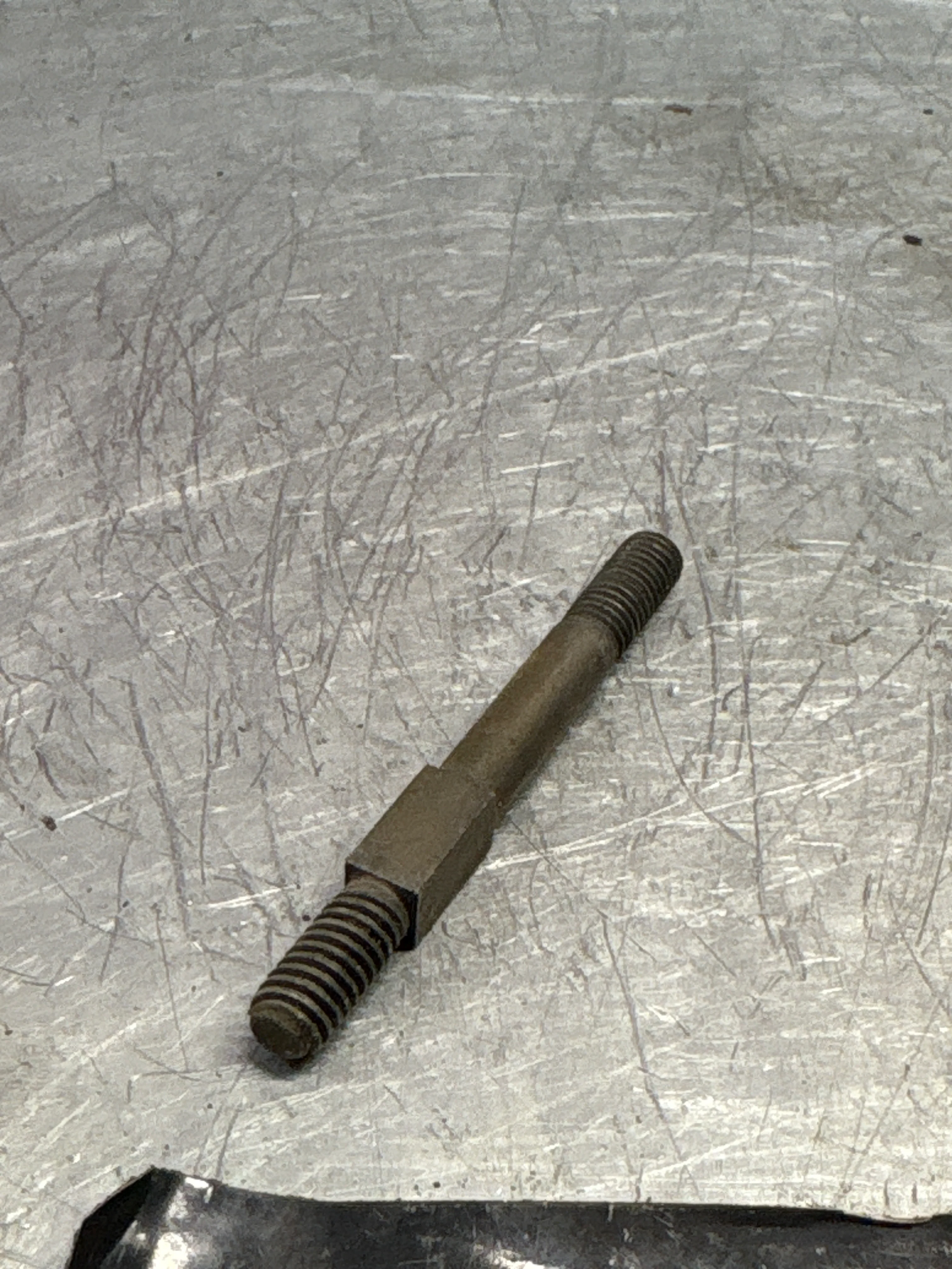 Porsche 928 steering coloumn tilt locking lever threaded bolt, used 92834725902 - Image 3