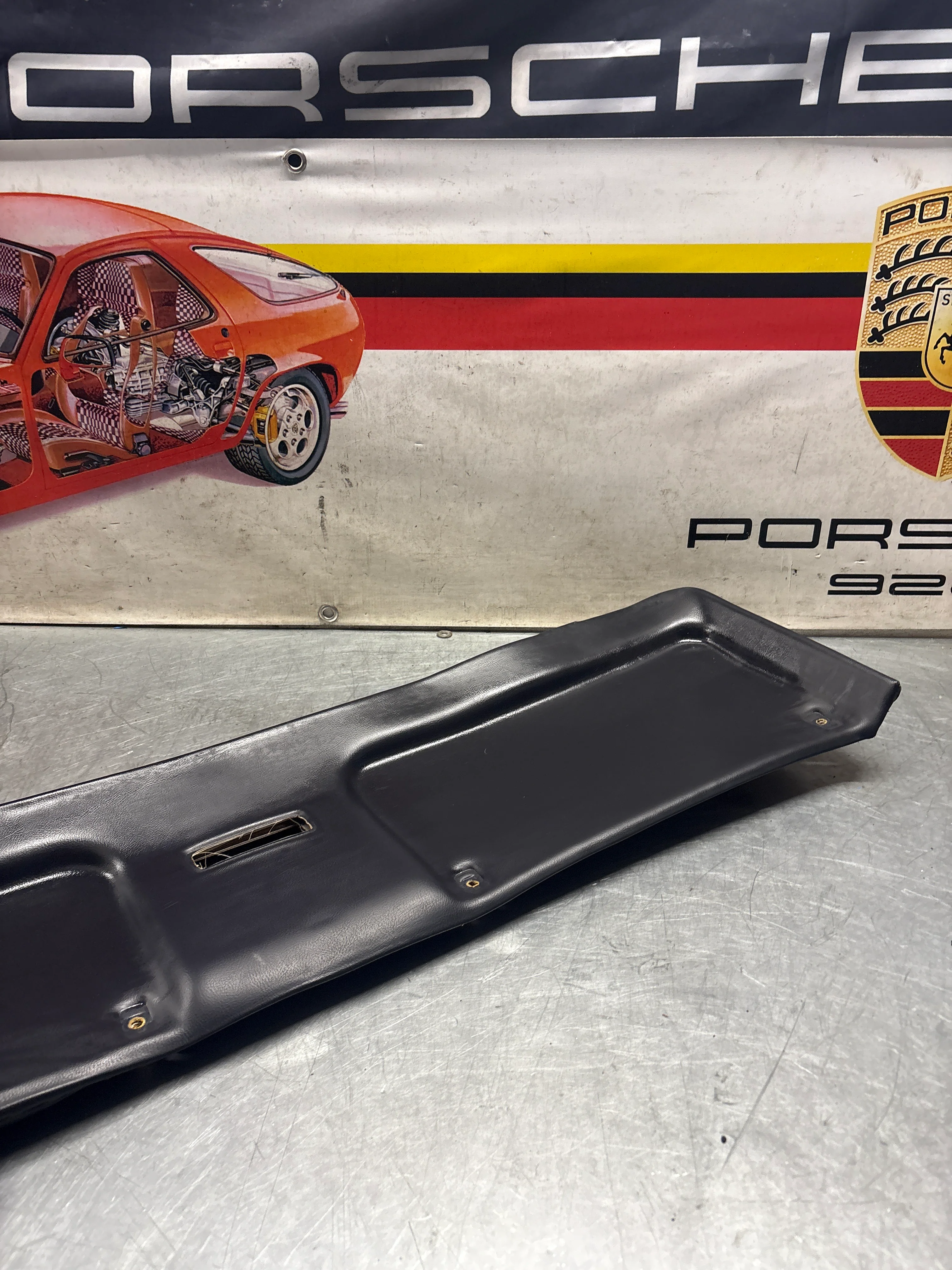 Porsche 928 sunroof mechanism cover trim, used, black 92855552702 - Image 5