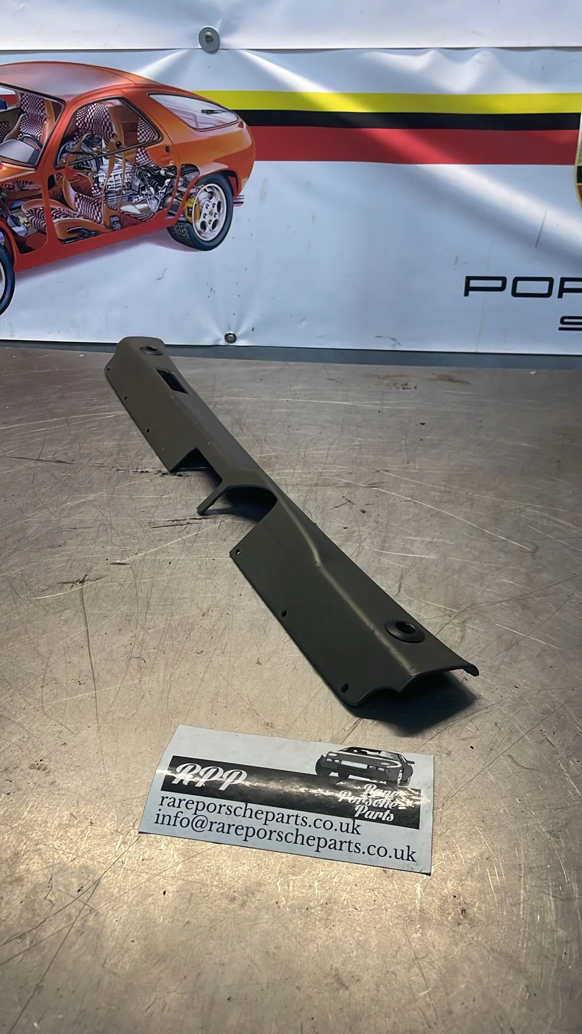 Porsche 928 trunk trim panel, used, grey, 92855165302