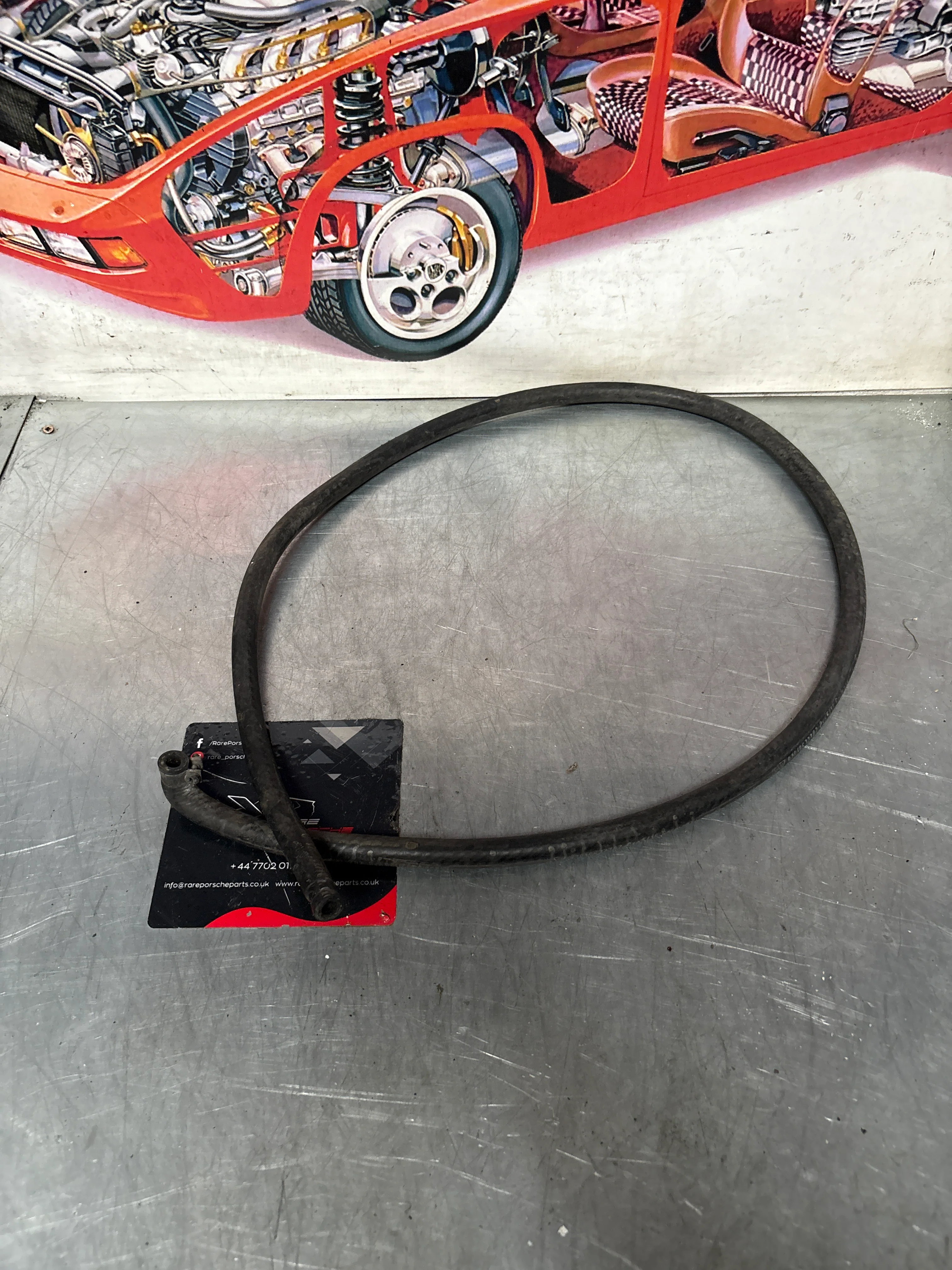 Porsche 928 water cooling flexible hose, used 92810627702