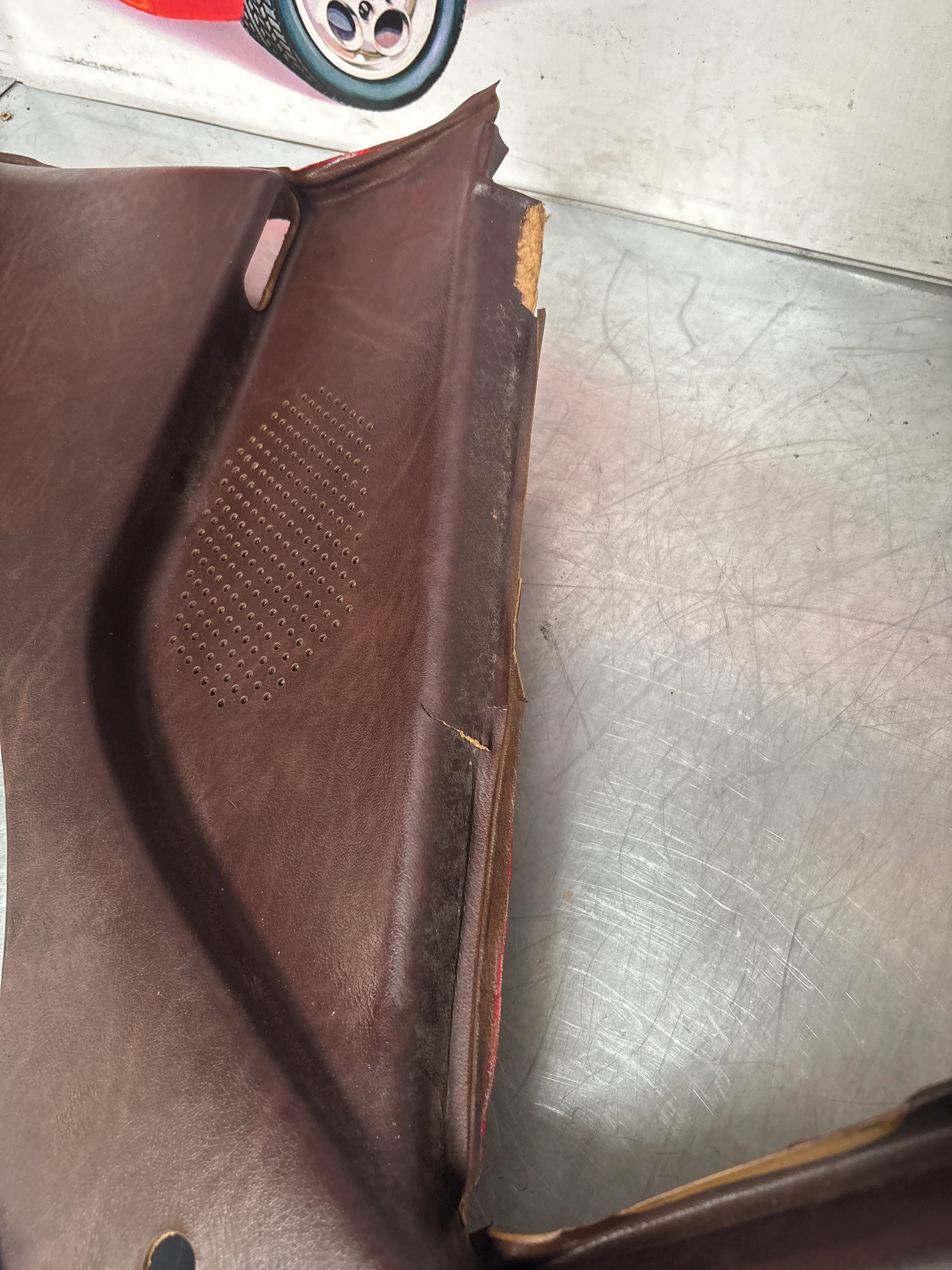 Porsche 944 924 brown rear interior C Post trims/cards. Quarter panel trim used 94455502101 94455502201 - Image 5