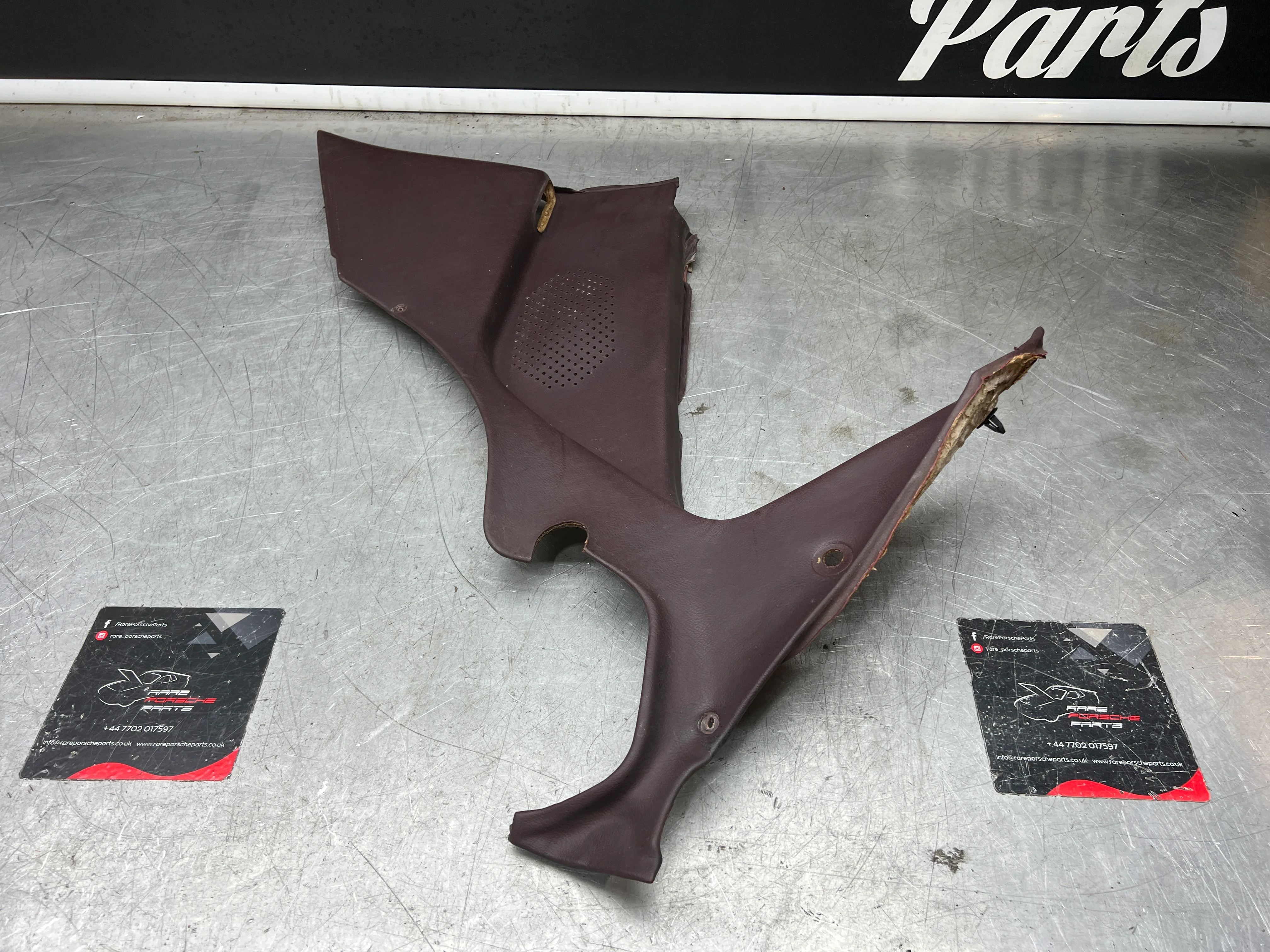 Porsche 944 burgundy rear interior C Post trims/cards. Quarter panel trim used 94455502101 94455502201 - Image 14