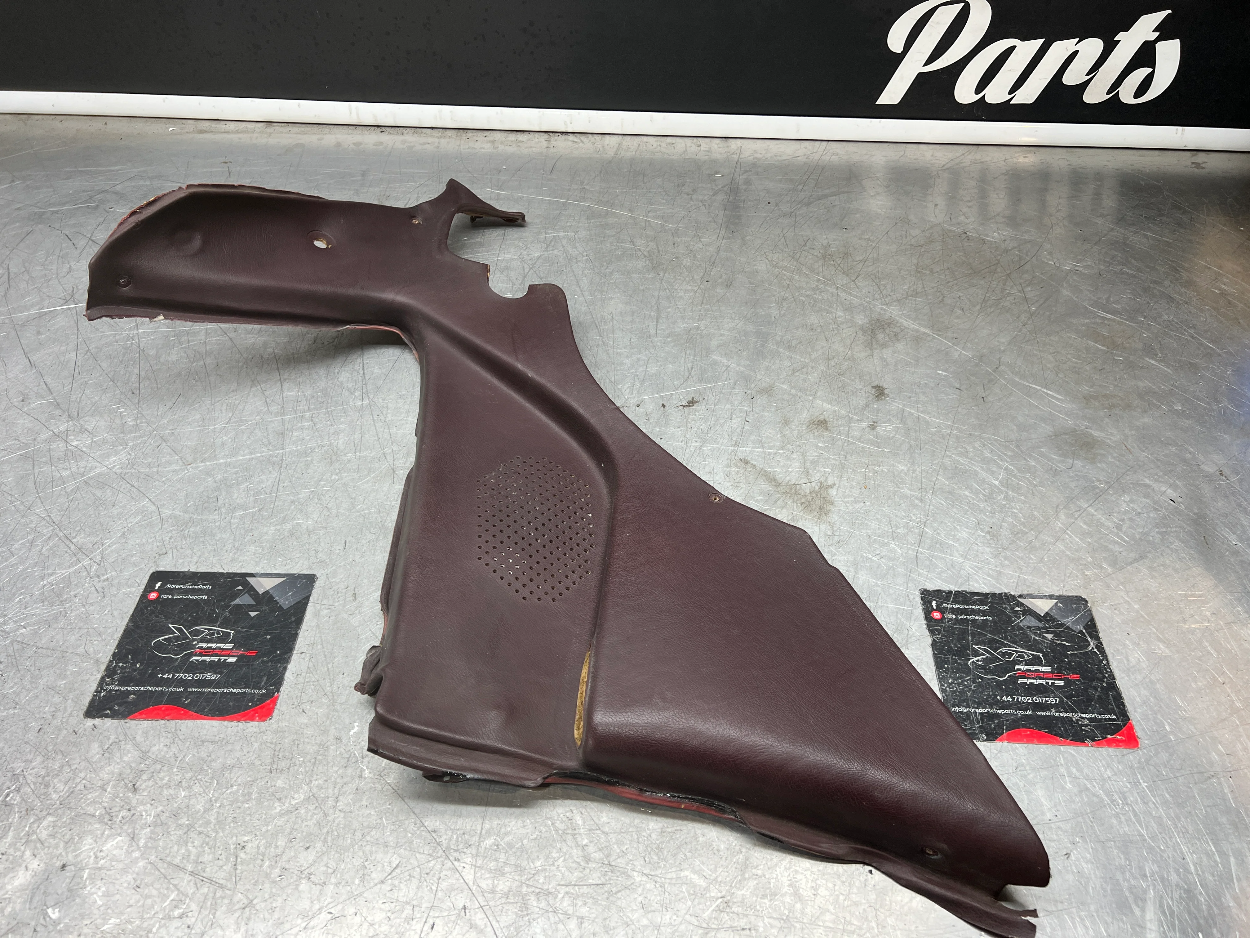Porsche 944 burgundy rear interior C Post trims/cards. Quarter panel trim used 94455502101 94455502201 - Image 16