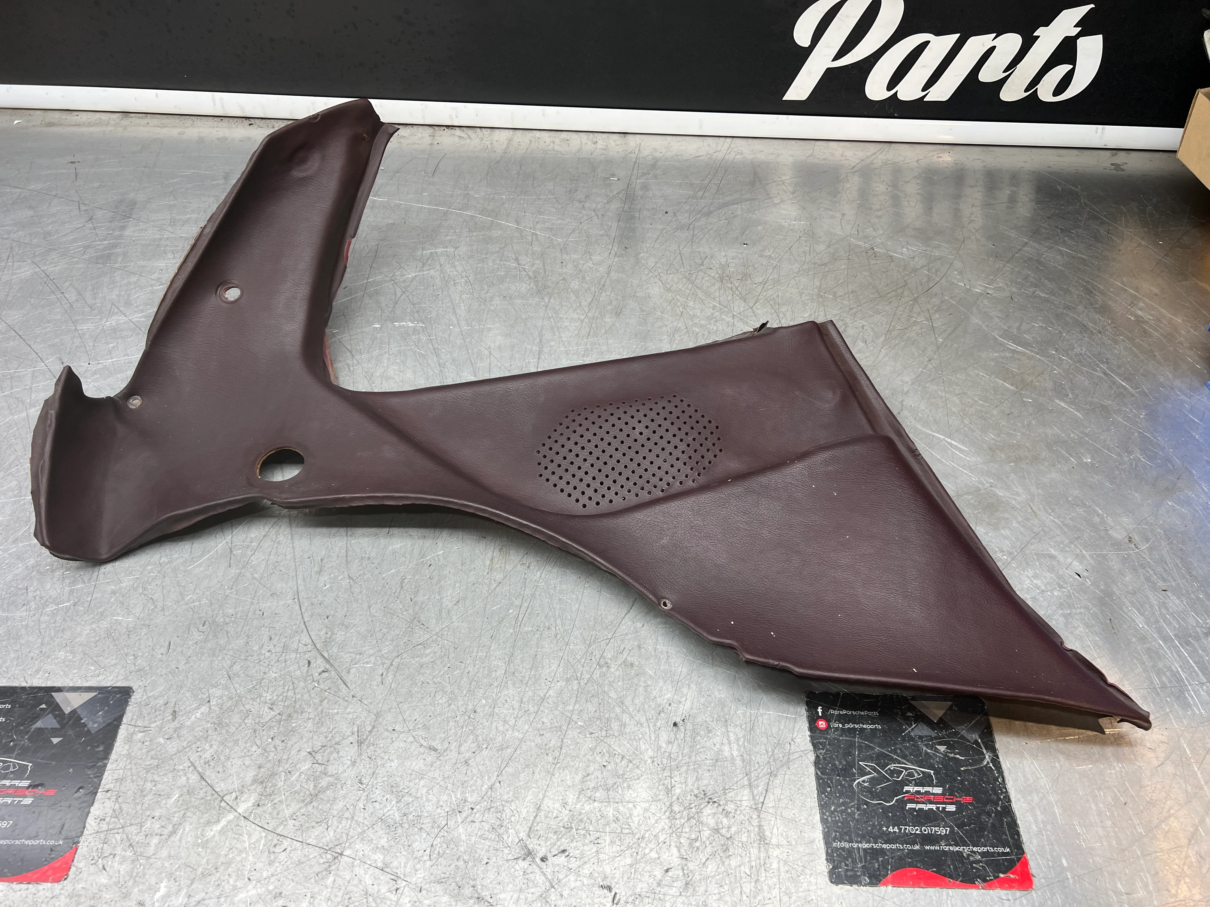 Porsche 944 burgundy rear interior C Post trims/cards. Quarter panel trim used 94455502101 94455502201 - Image 8