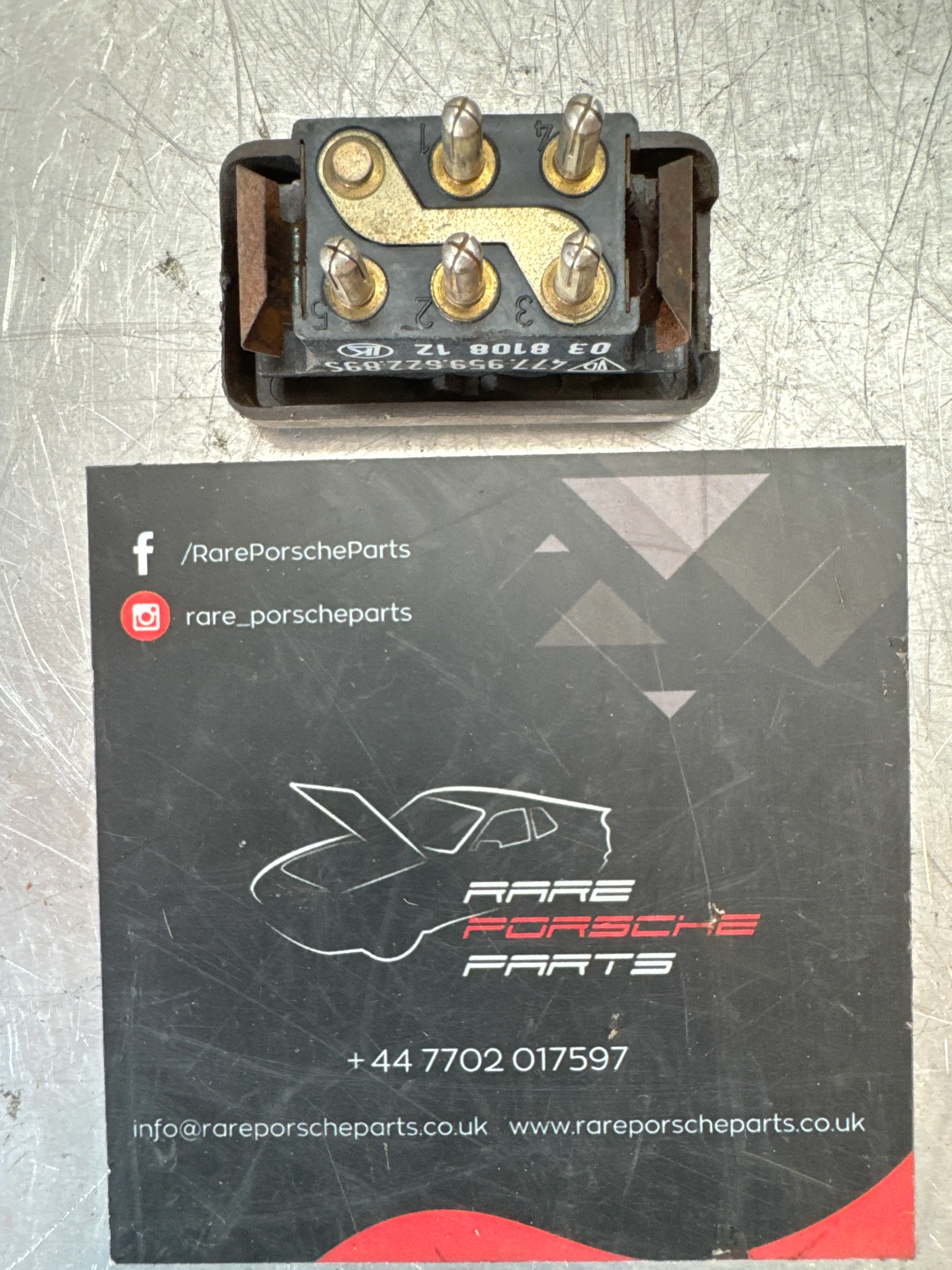 Porsche 944/924 Used Electric window switch 47795962289S Brown - Image 3