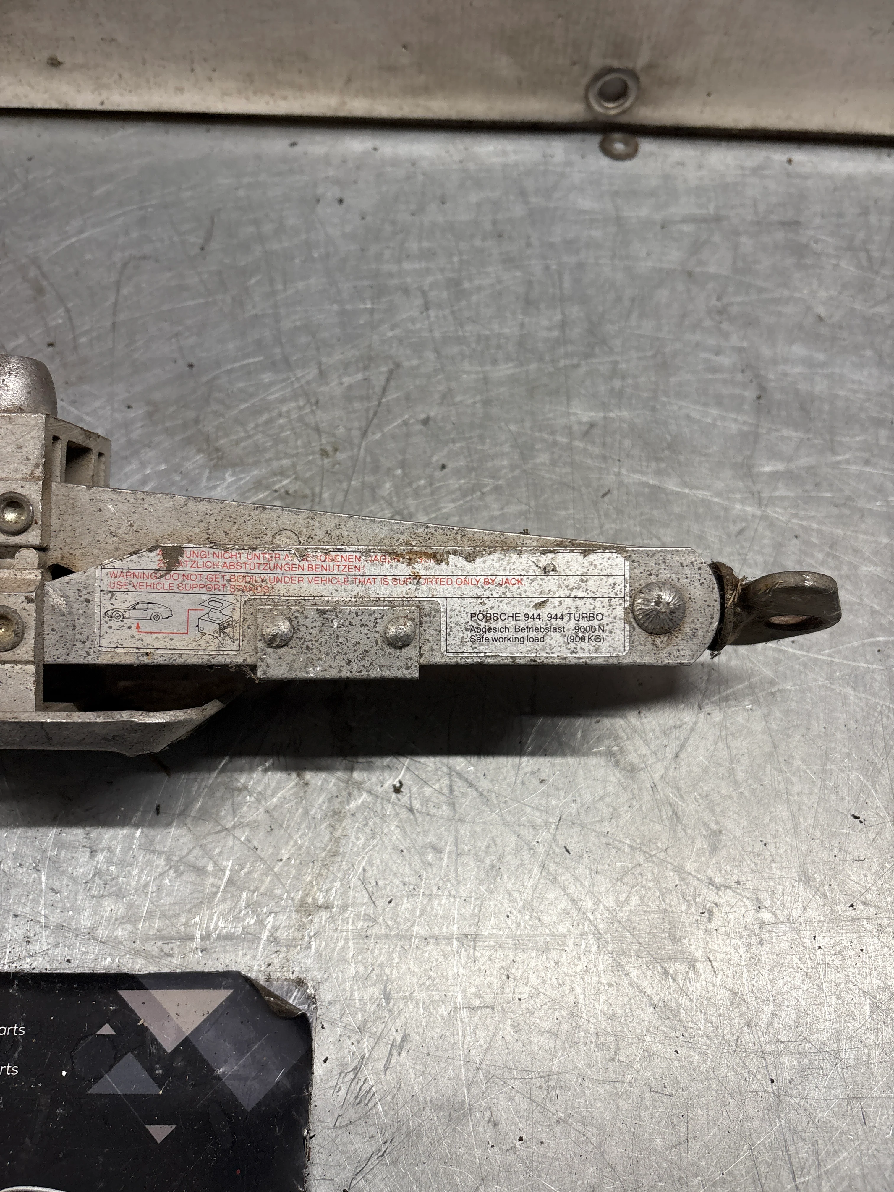 Porsche 944 / 944 Turbo spare tire jack lift, used - Image 3