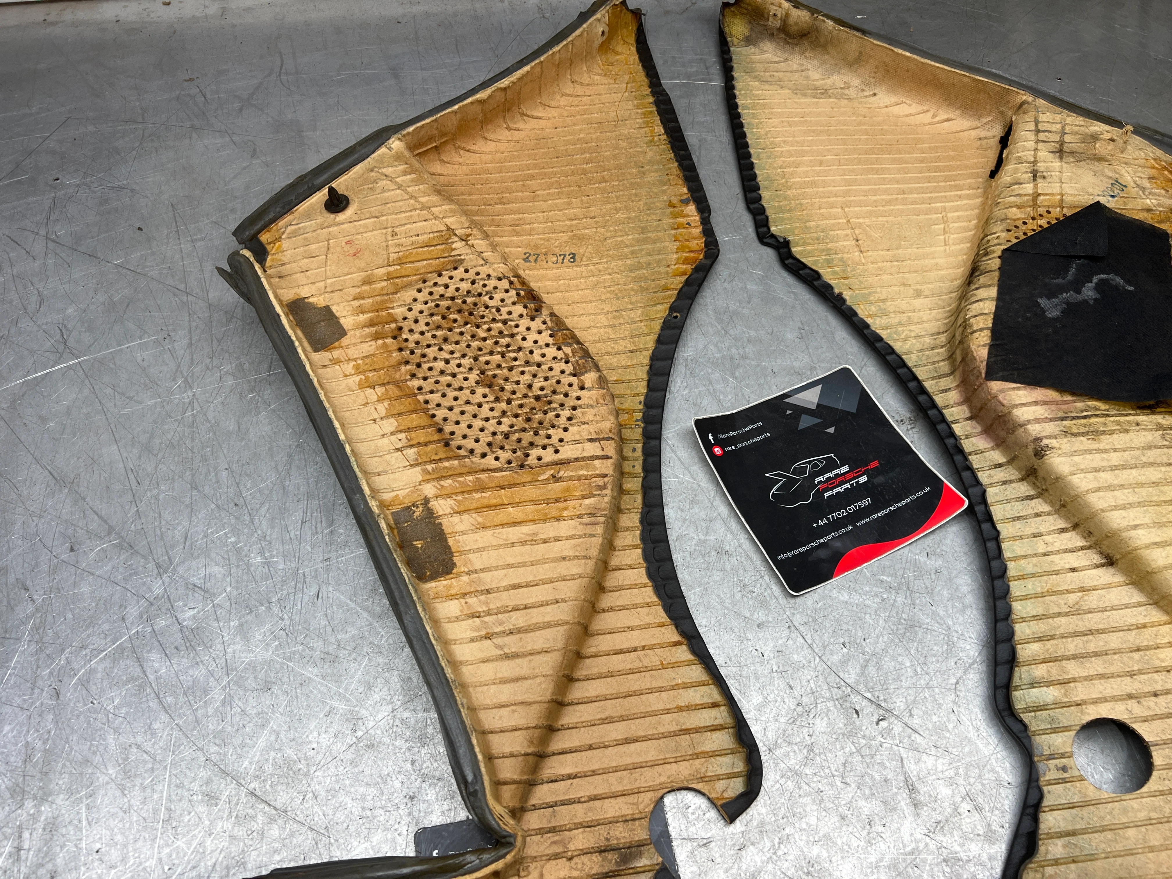 Porsche 944 black rear interior C Post trims/cards. Quarter panel trim used 944555021 944555022 - Image 9
