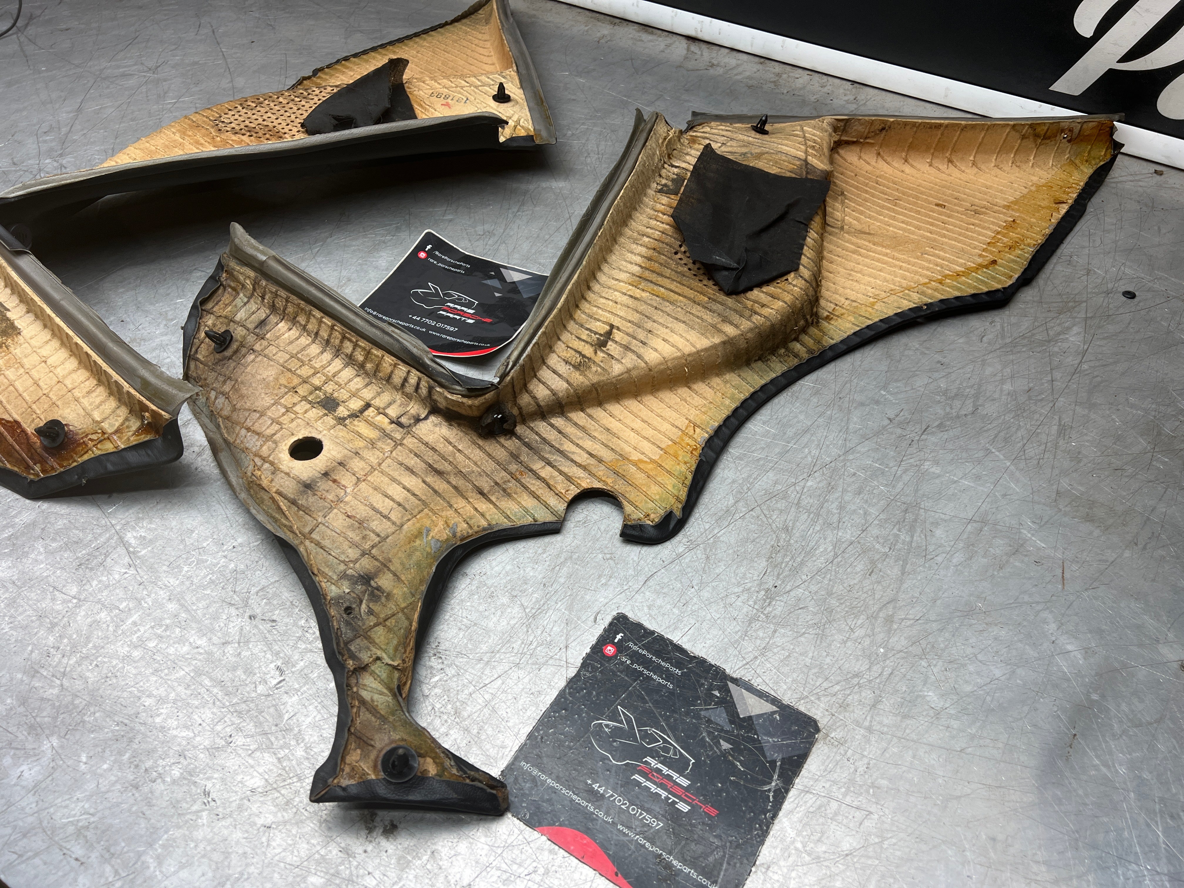 Porsche 944 black rear interior C Post trims/cards. Quarter panel trim used 944555021 944555022 - Image 10