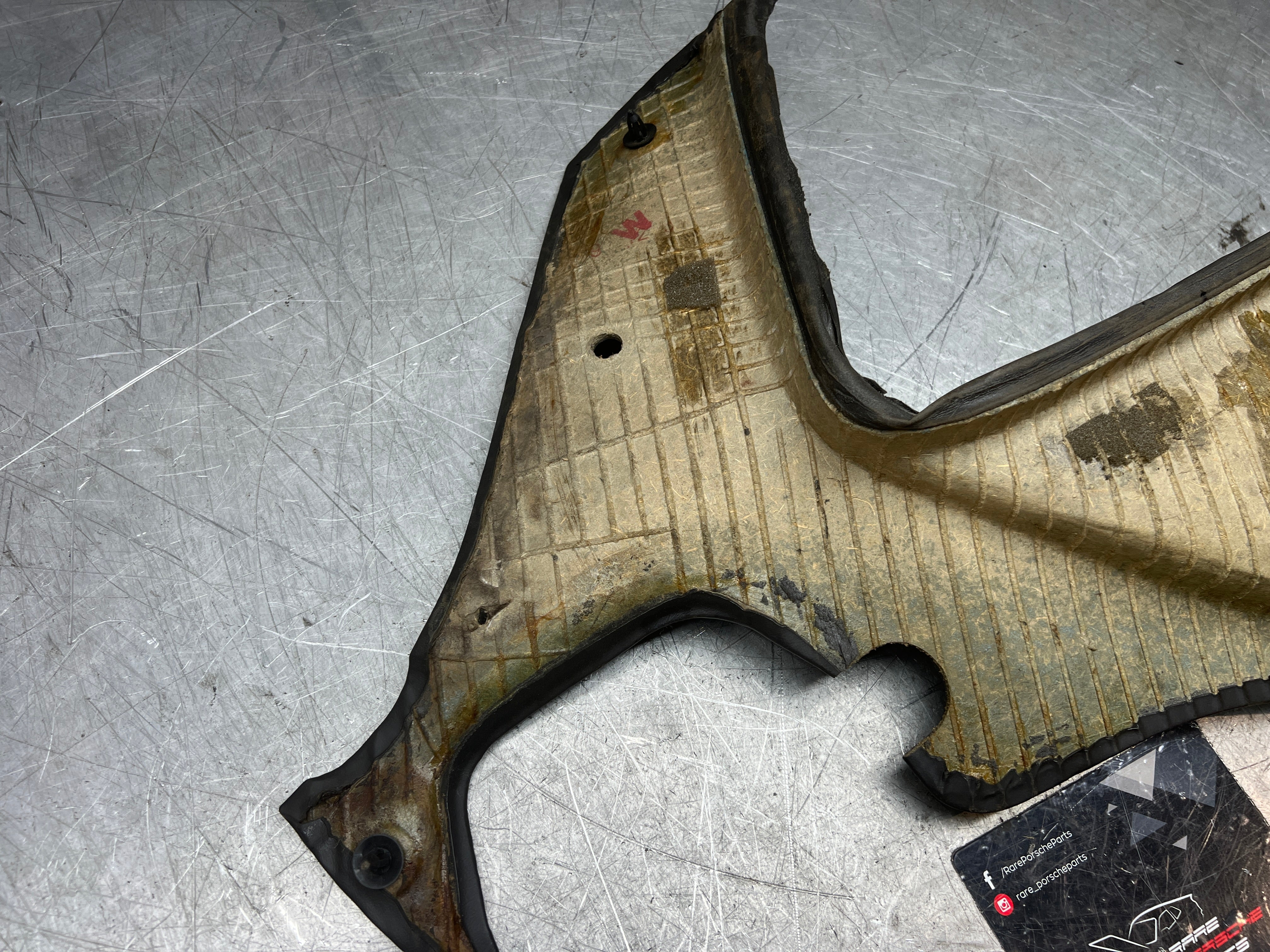Porsche 944 black rear interior C Post trim card right side. Quarter panel trim used 944555022 - Image 10