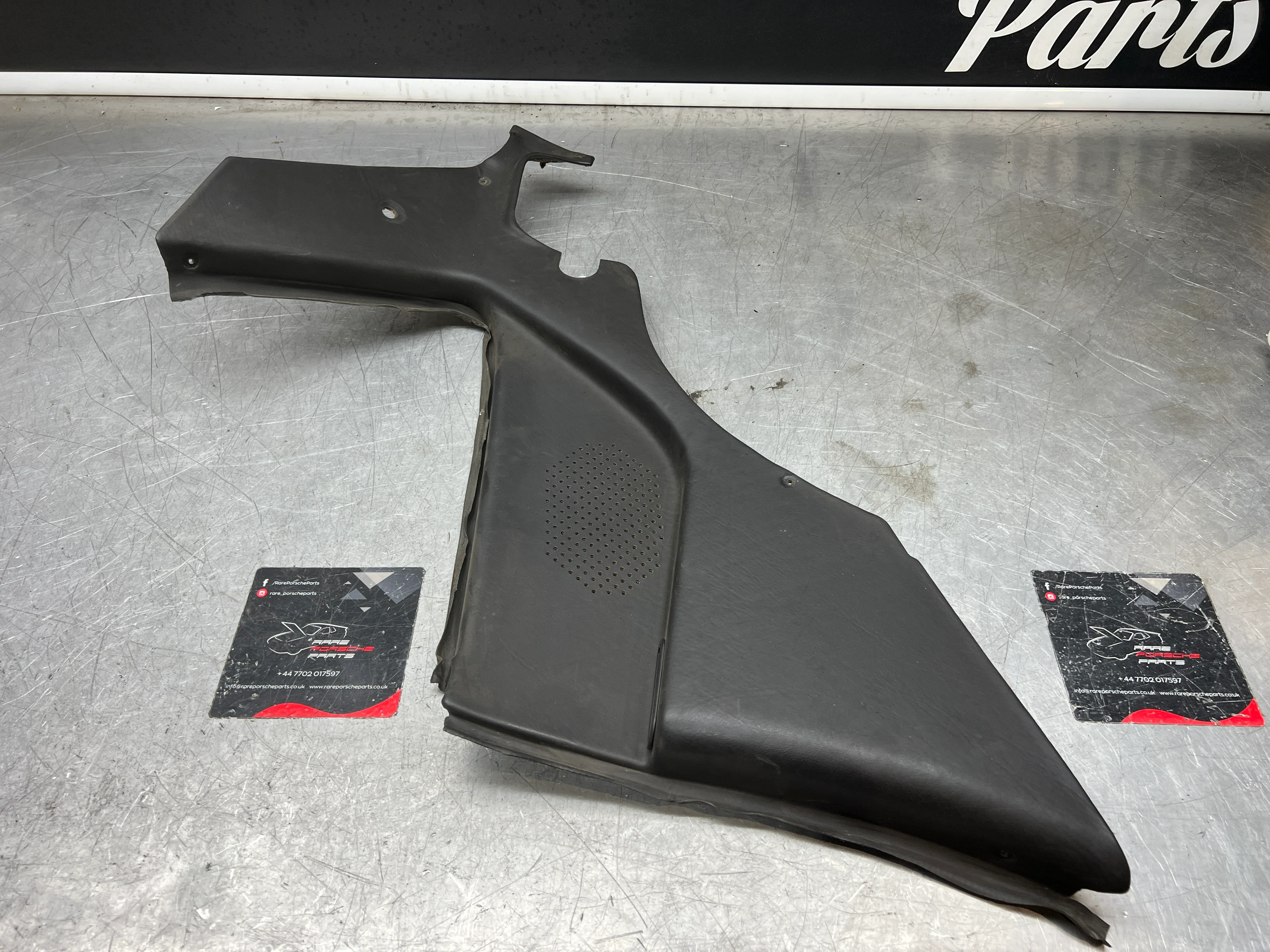 Porsche 944 black rear interior C Post trim card right side. Quarter panel trim used 944555022 - Image 3