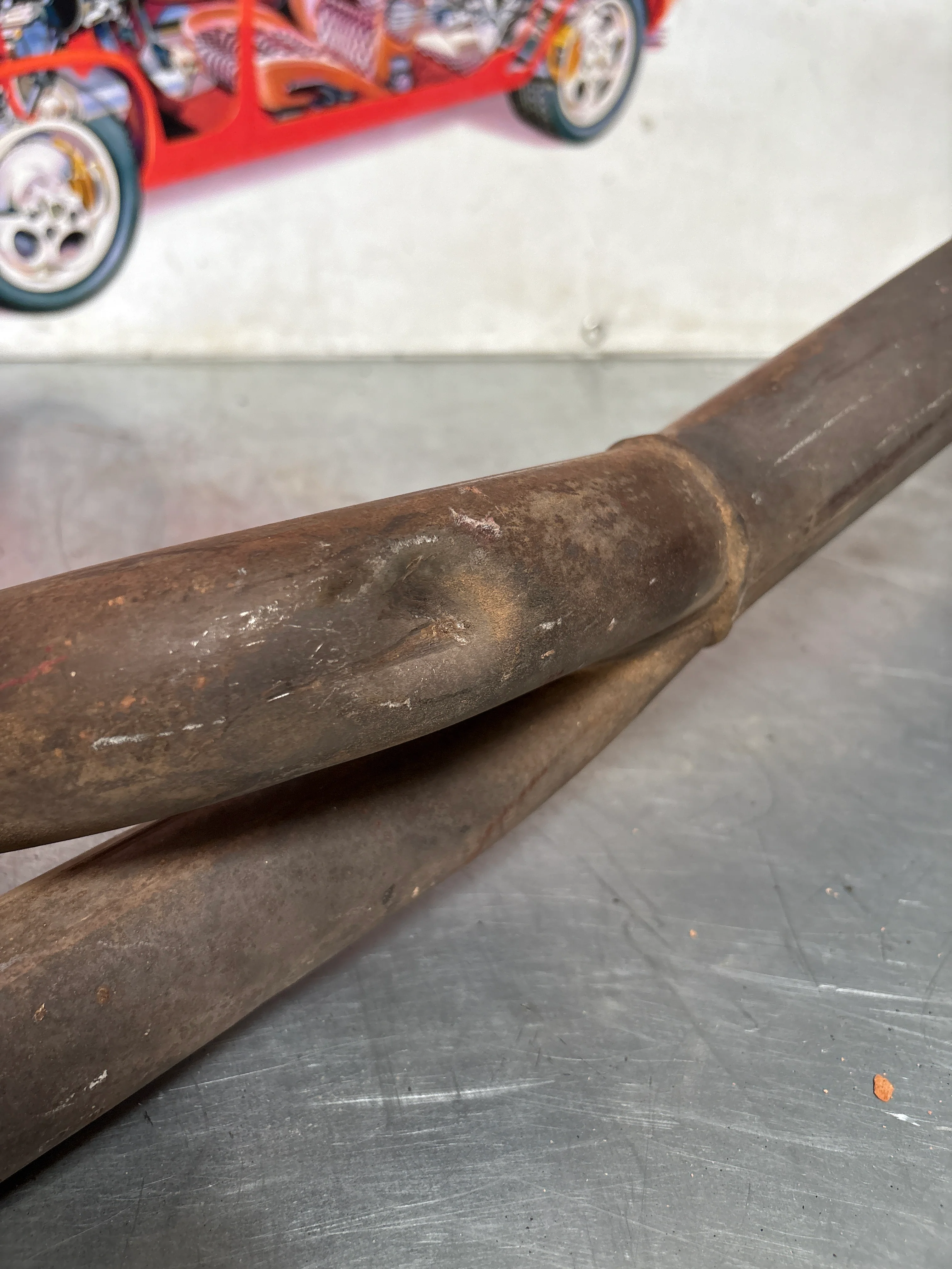 Porsche 944 exhaust middle section, used 94411108201 / 94411108300 - Image 4