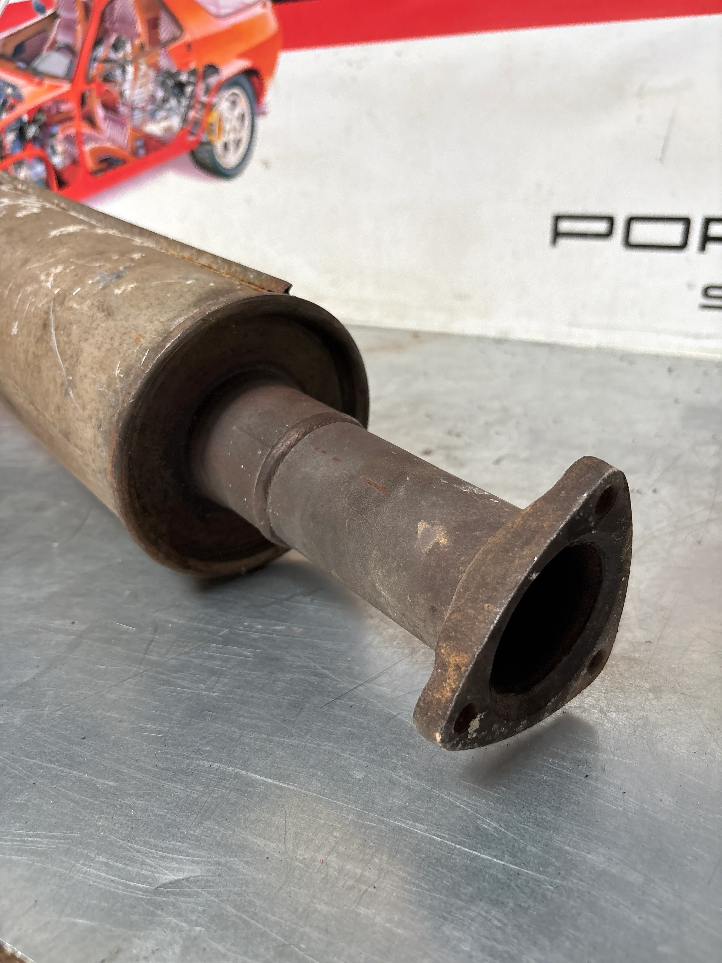 Porsche 944 exhaust middle section, used 94411108201 / 94411108300 - Image 9
