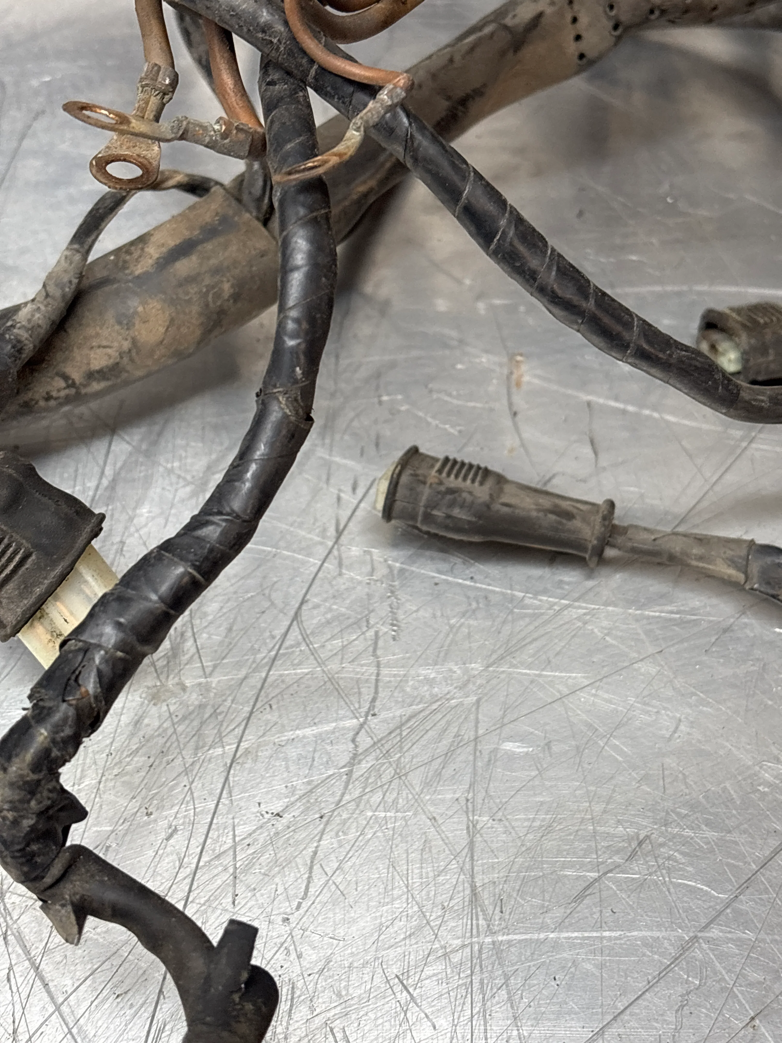 Porsche 944 S2 Oval Dash front wiring loom, engine bay loom, used 94461200801 - Image 5