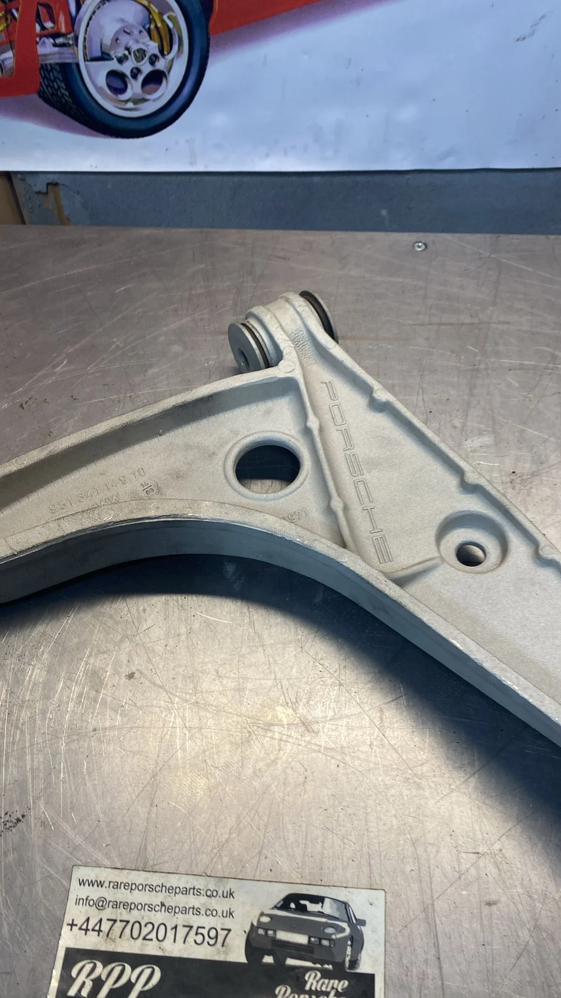 Porsche 944 front axle wishbone front left, refurbished ball joint 95134114910 - Image 6