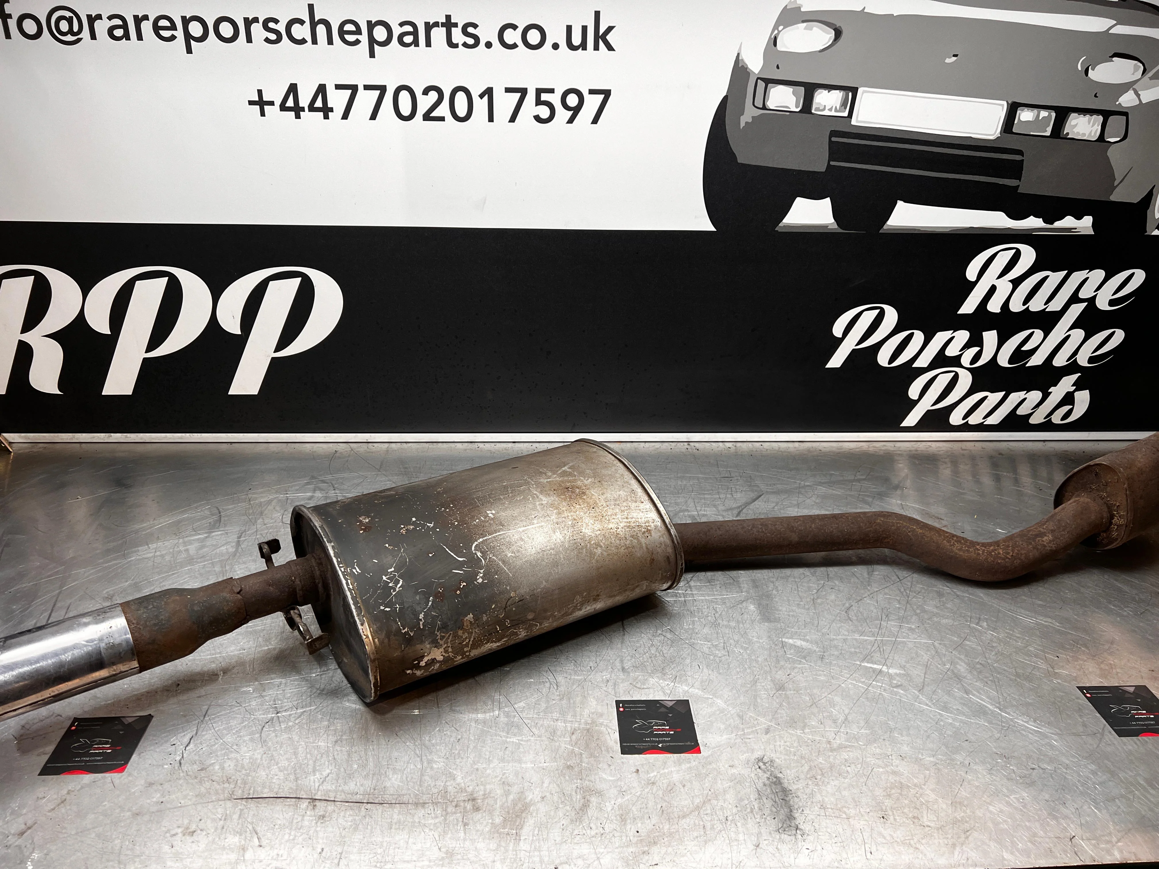 Porsche 944 S S2 genuine exhaust system rear muffler, used 94411104103 - Image 5