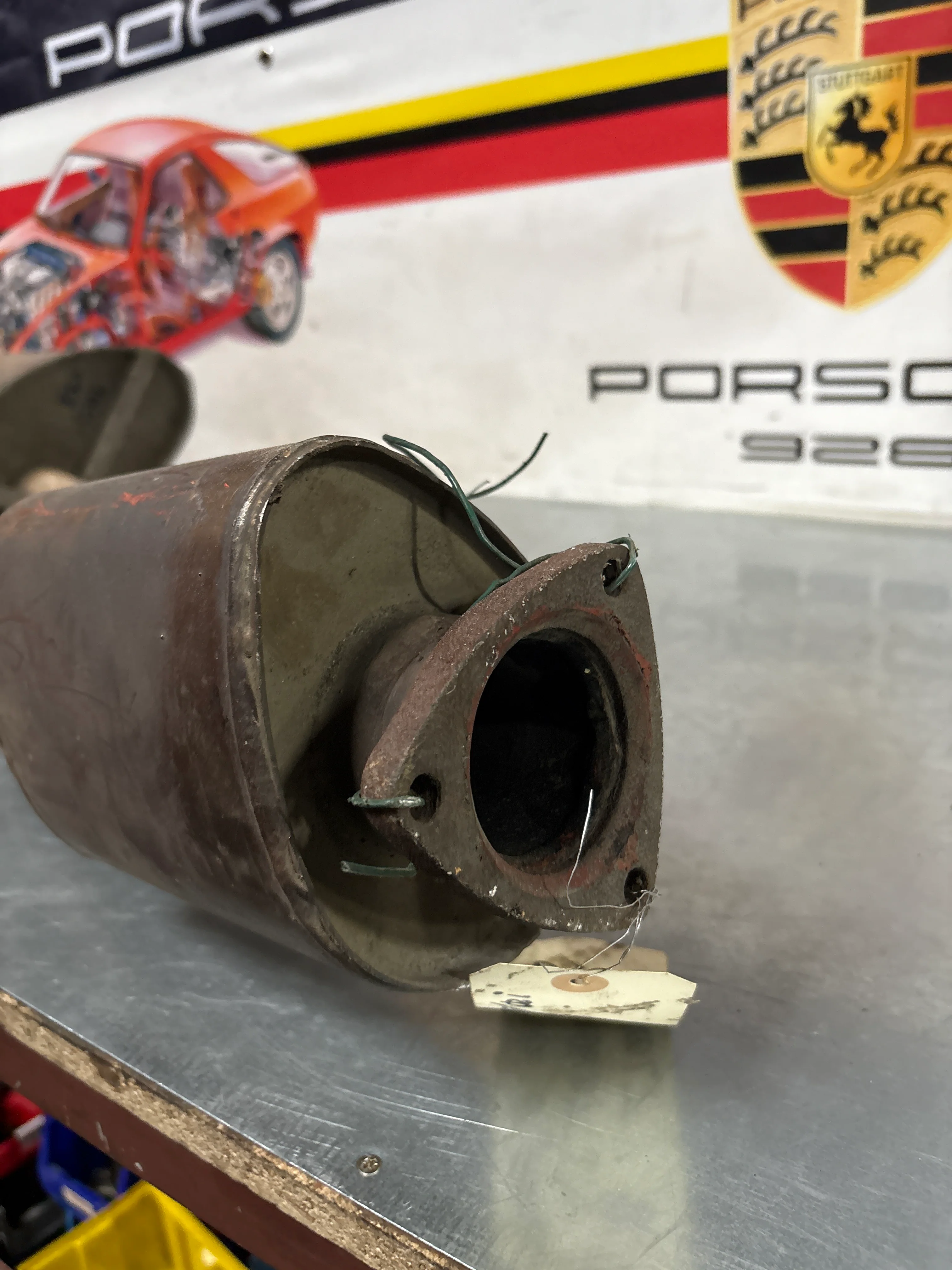 Porsche 944 S S2 genuine exhaust system rear muffler, used 94411104103 - Image 14
