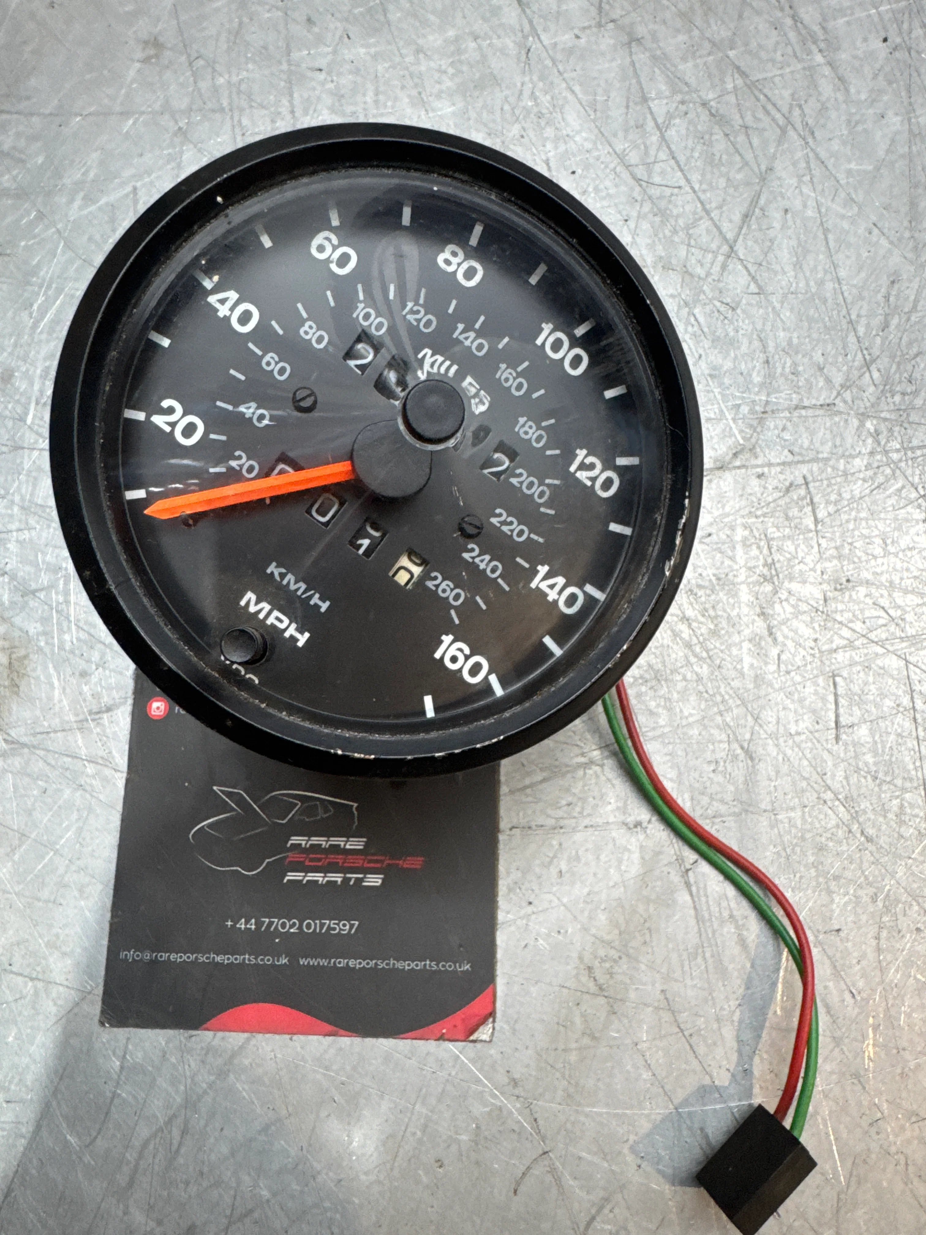 Porsche 924 S speedometer showing 72891 miles 94464103601 used