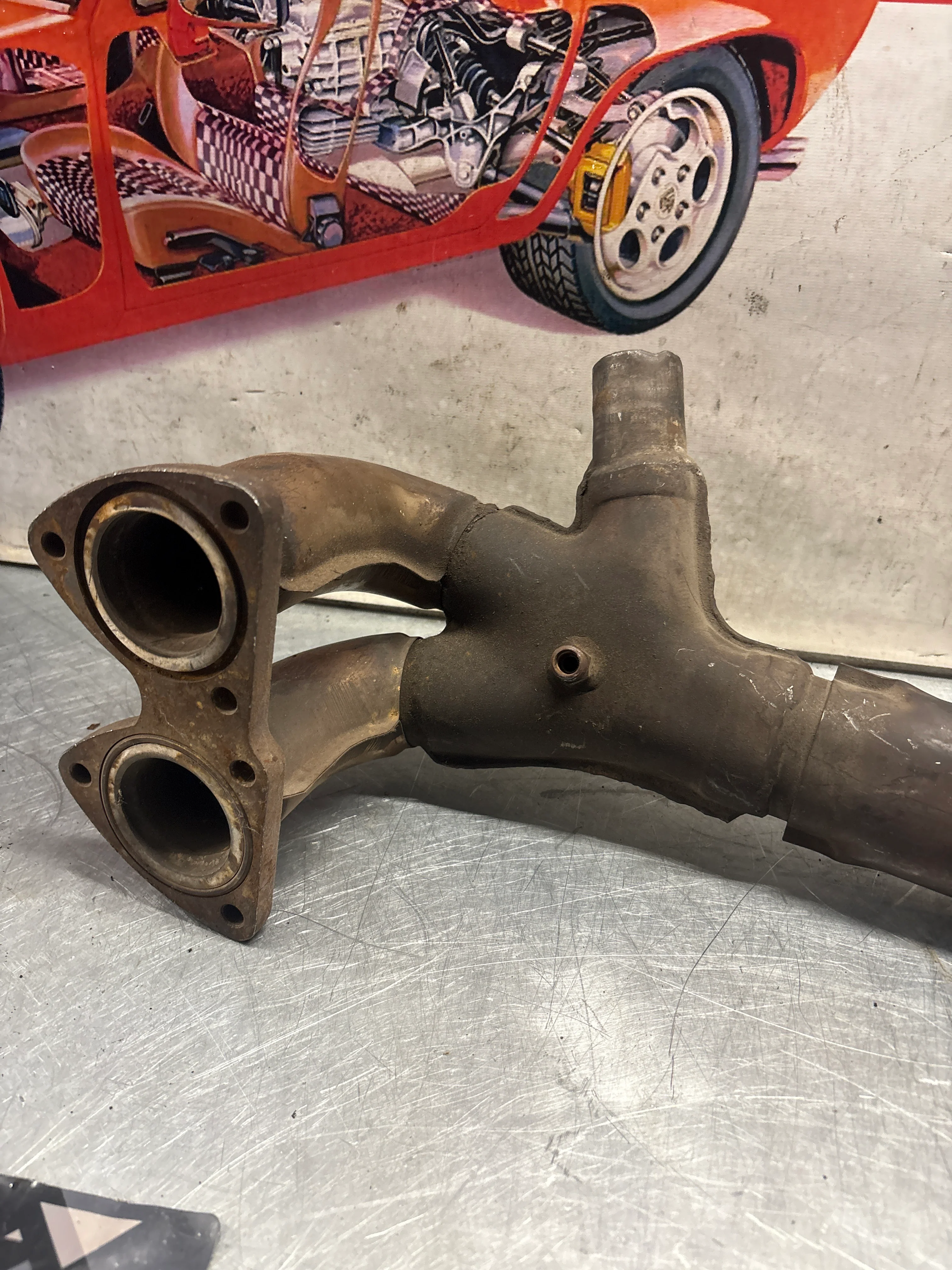 Porsche 944 Turbo exhaust cross over pipe 95111109615 used - Image 2