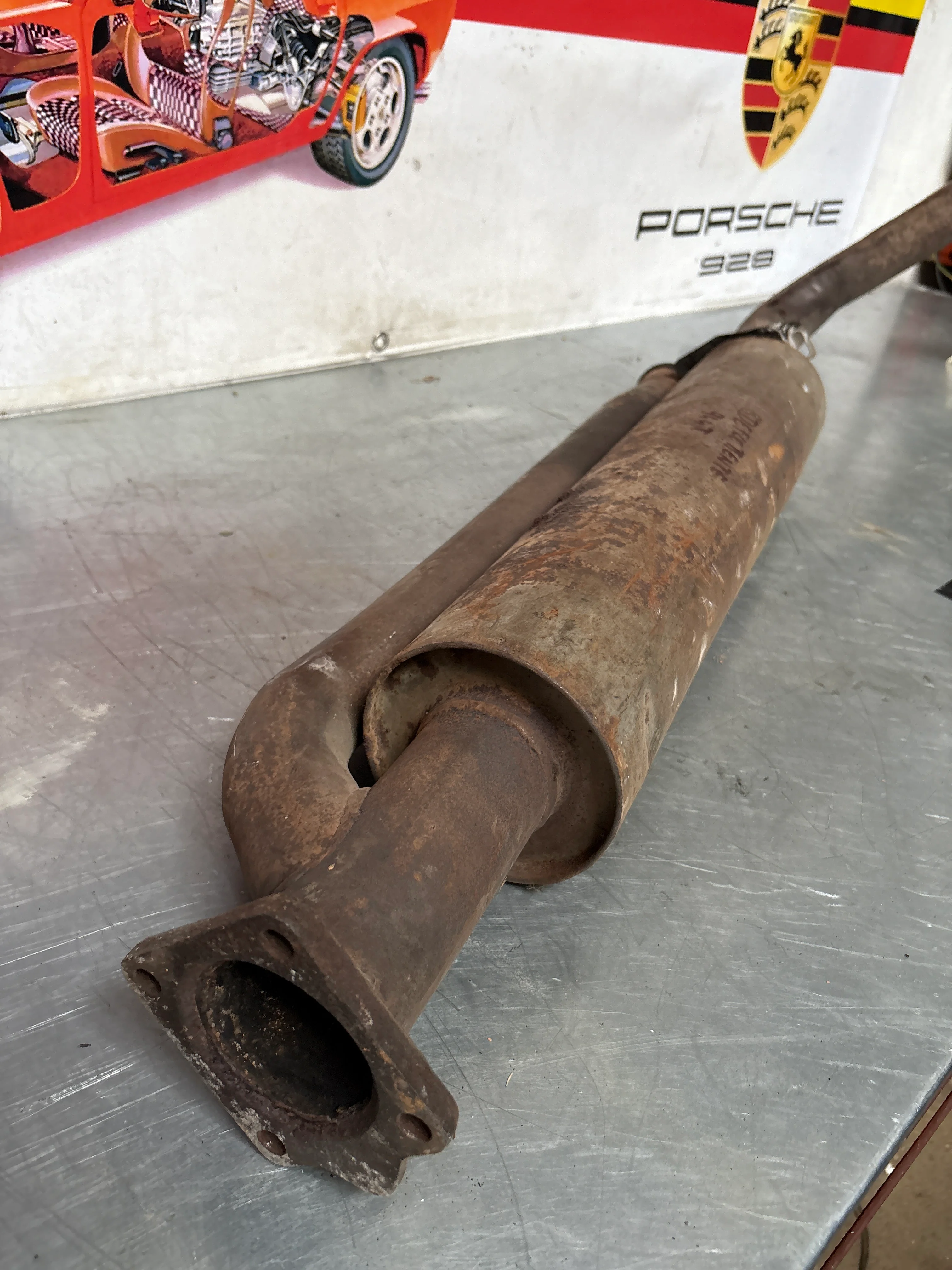 Porsche 944 Turbo front exhaust muffler 95111109303 used - Image 6