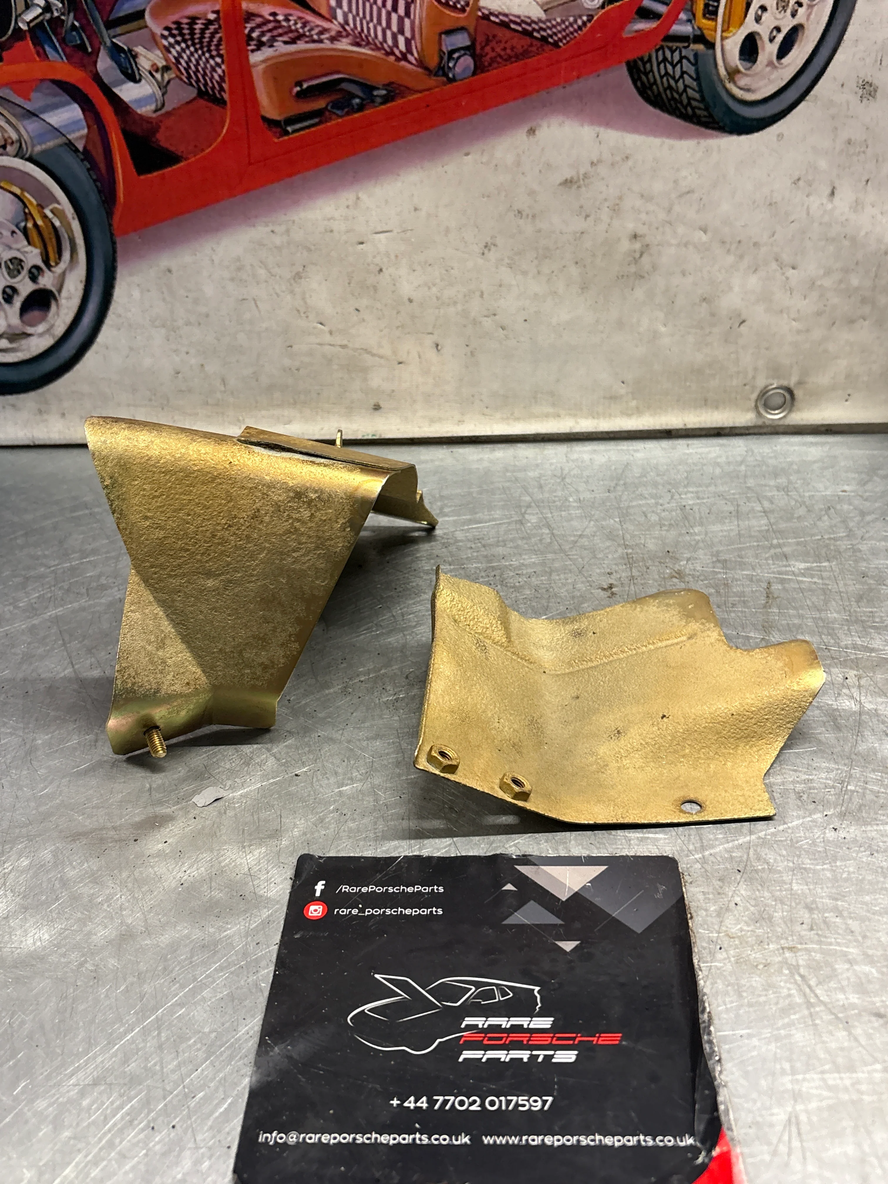 Porsche 944 Turbo oil cooler heat shield, used 95110705301 - Image 6