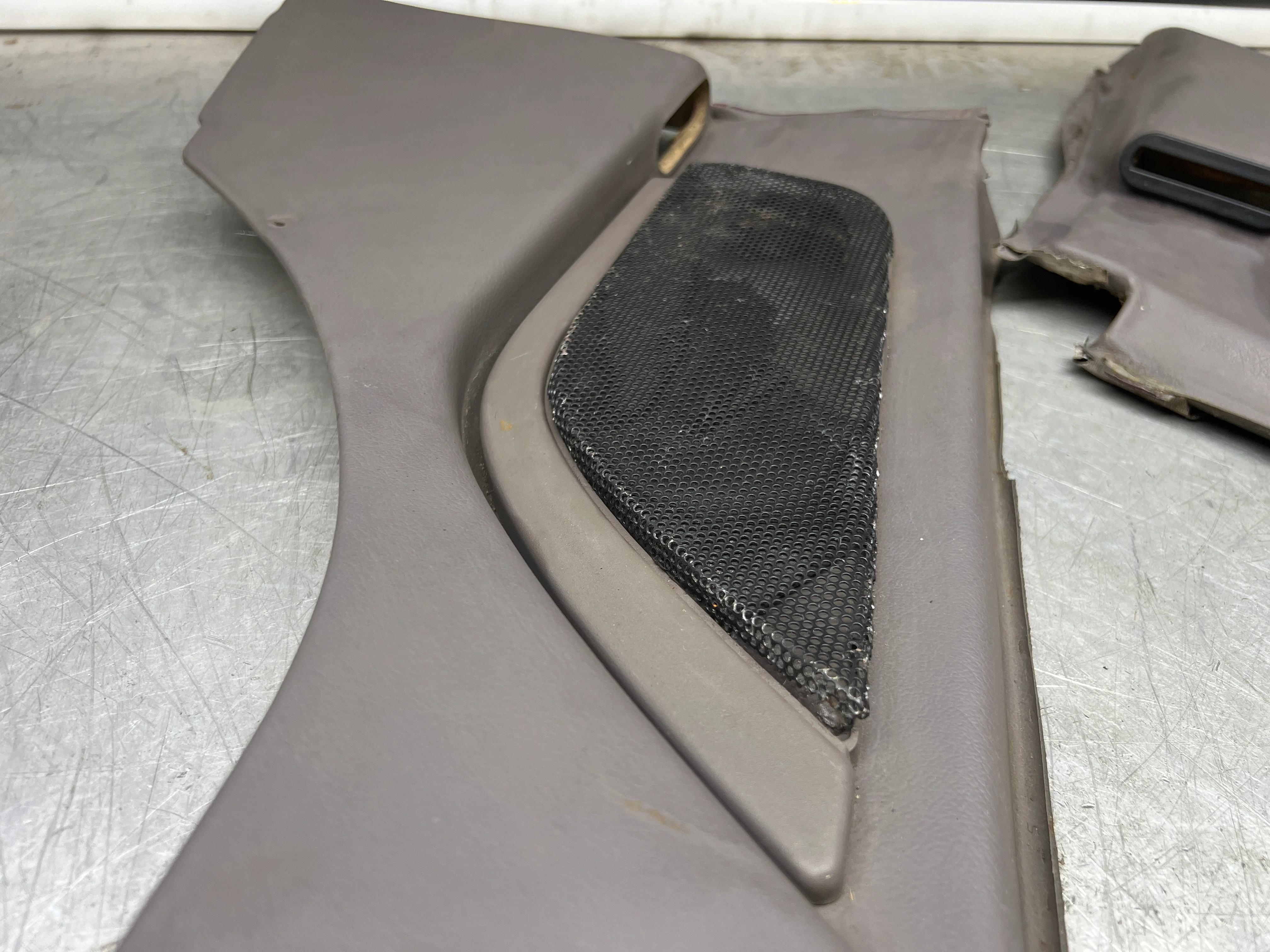 Porsche 944 Turbo S2 grey rear interior C Post trims/cards with M490 sound package, used spare or repairs 94455502113 / 94455502213 - Image 5