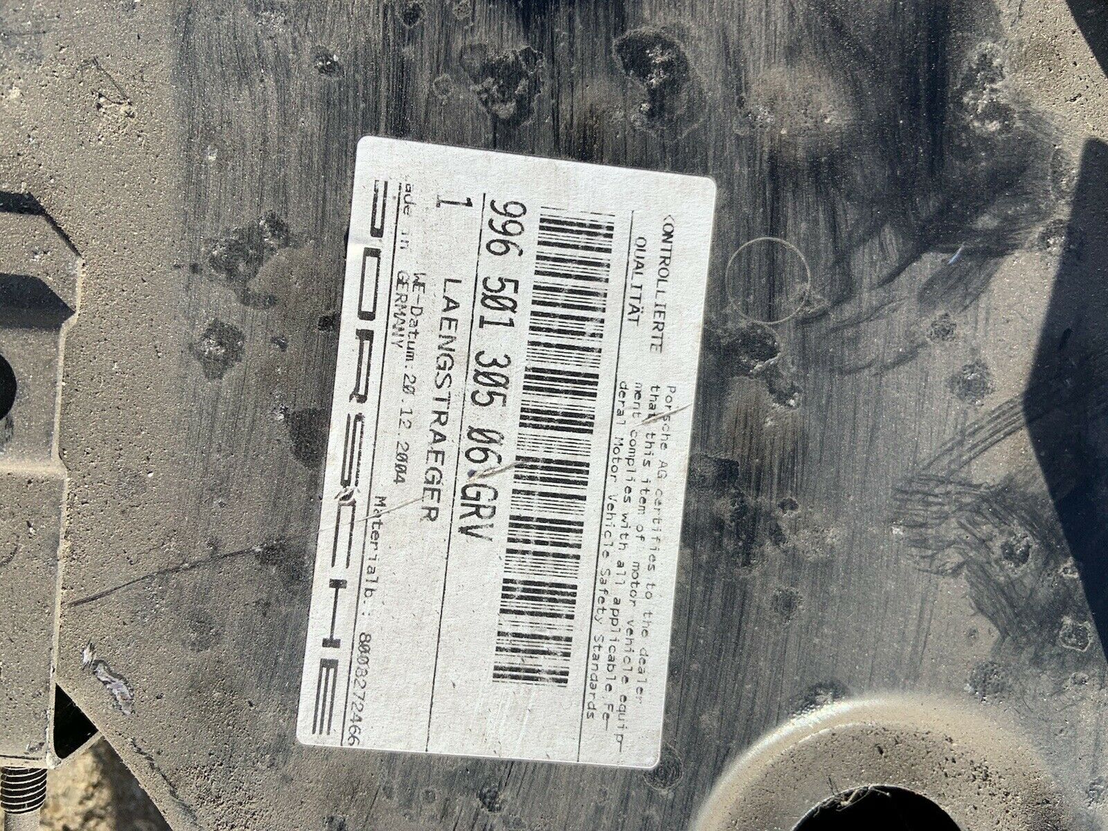 Porsche 996 side member, left front 99650130506 - Image 2