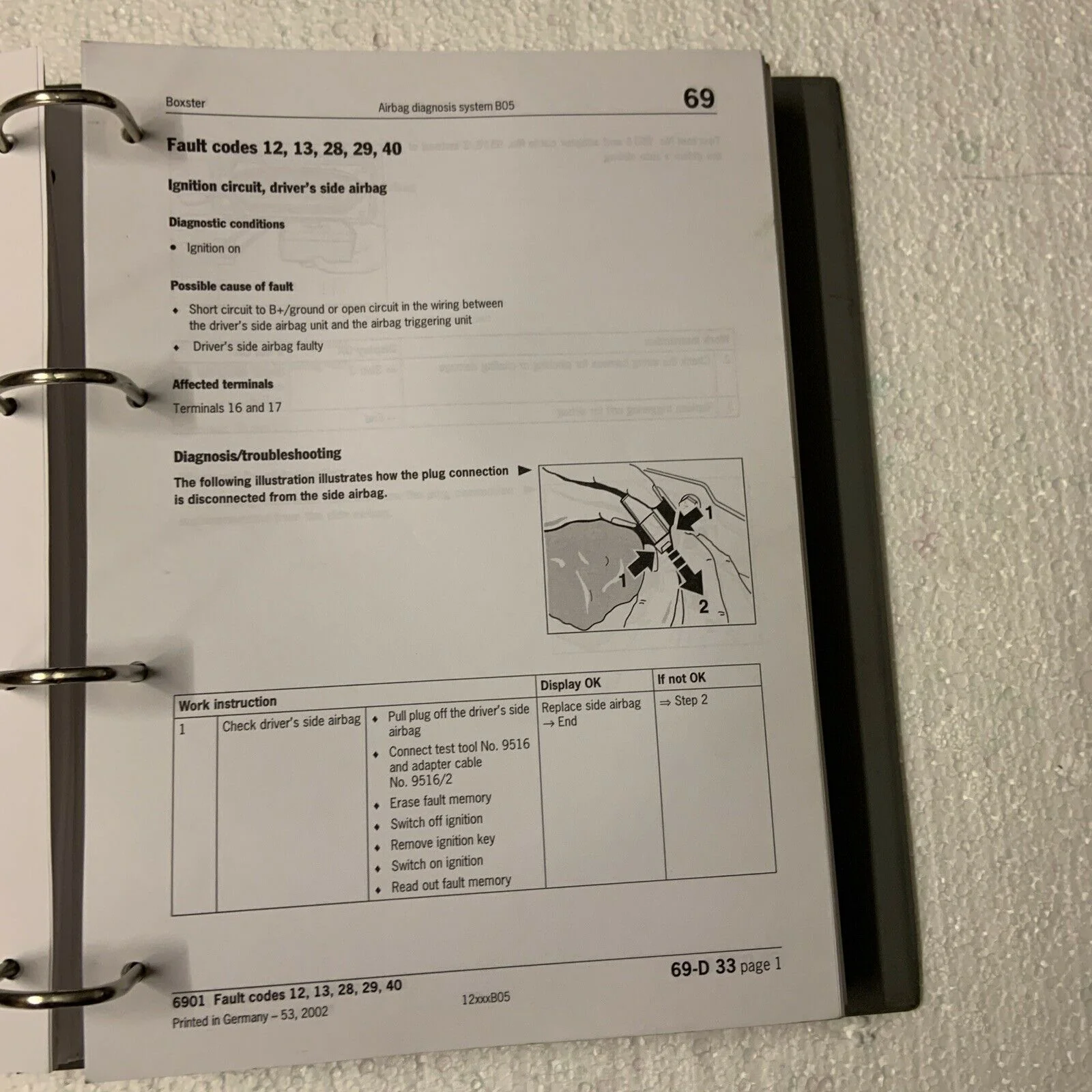 Porsche Boxster 986 Factory Service Manual Group 0 Diagnosis Part 2 Group 69 - Image 6
