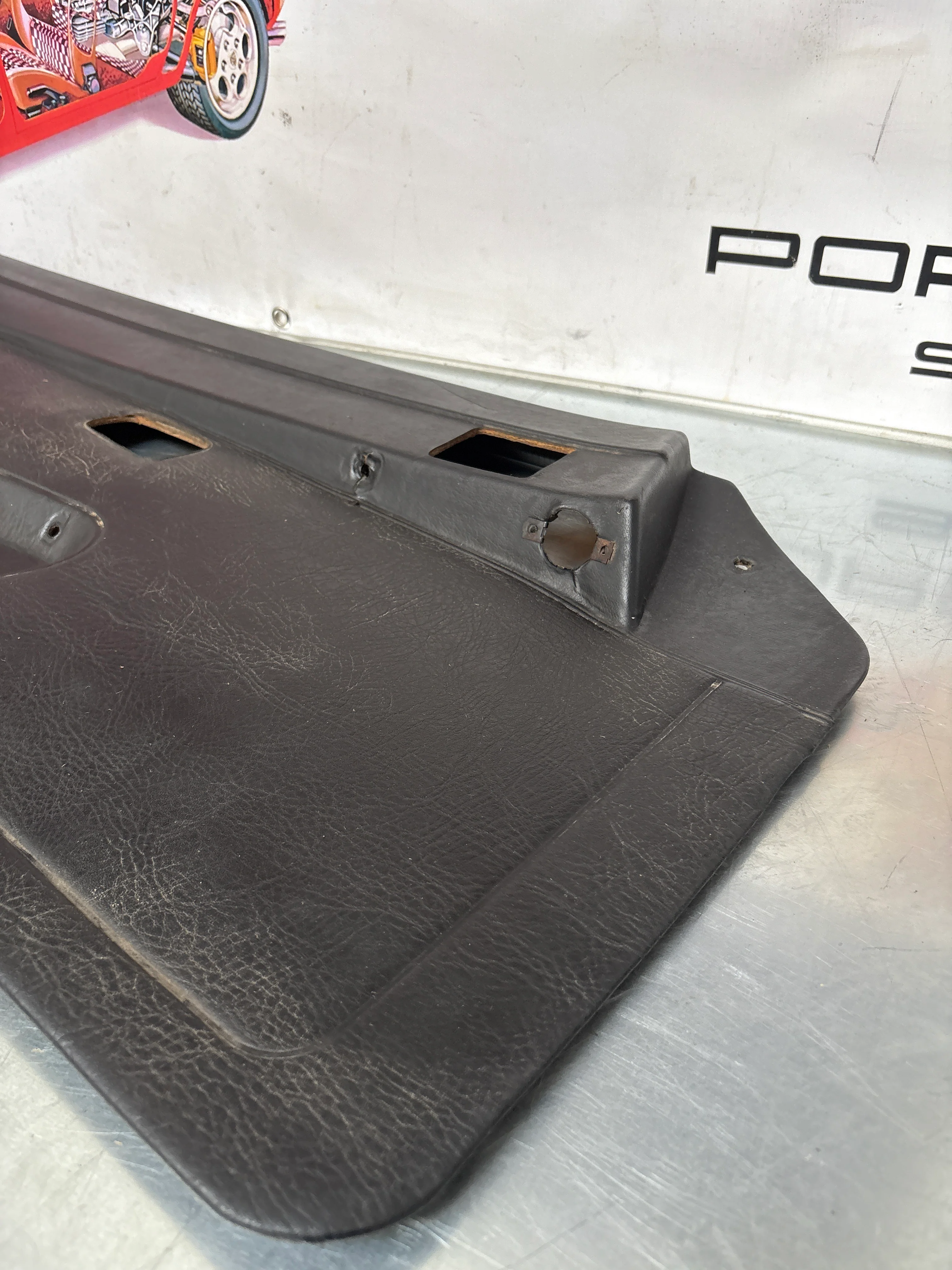 Porsche early 924 944 left side door card, used, Black, 477867011 - Image 5