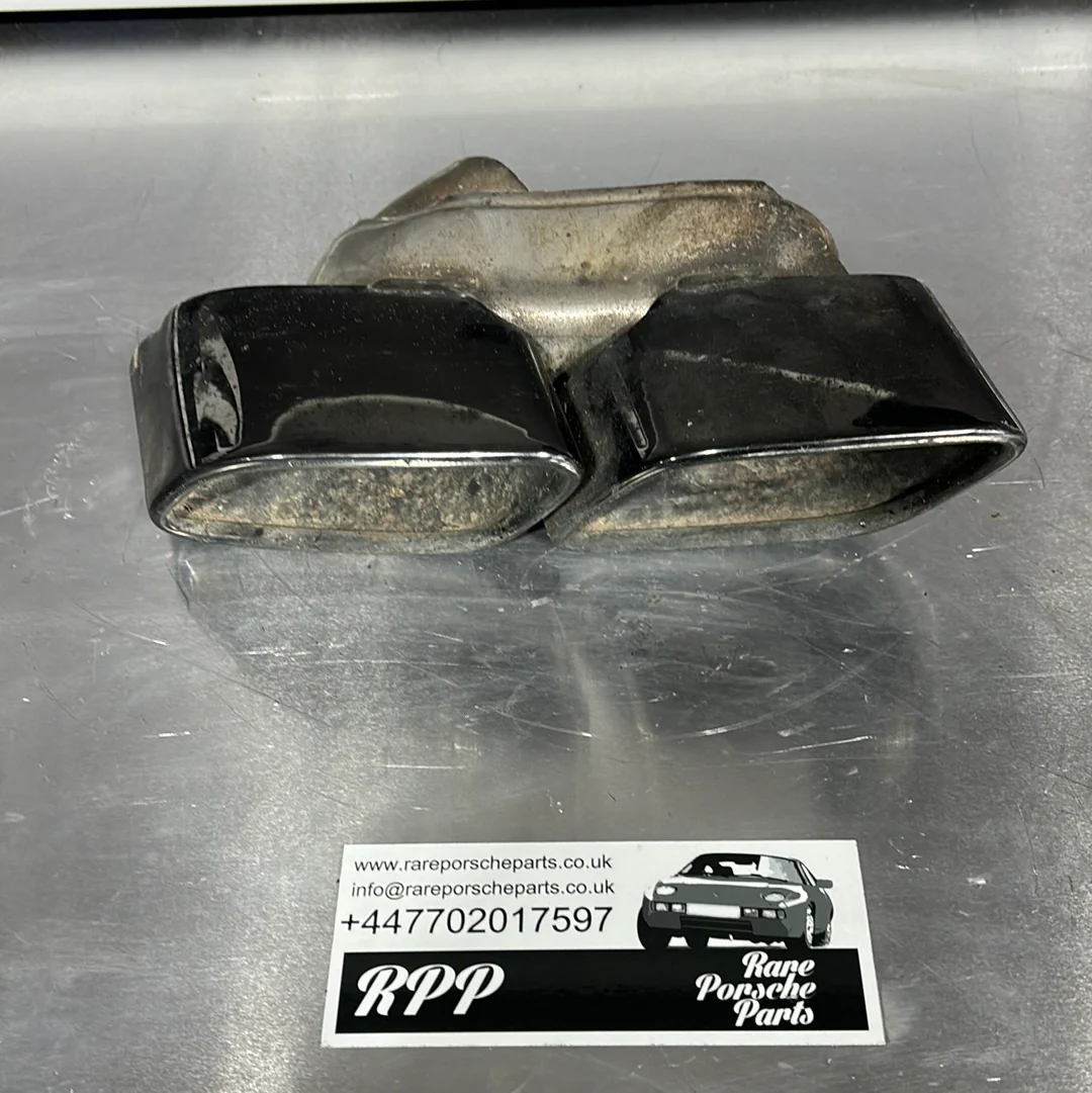 Porsche 911 991 Turbo tailpipe exhaust tip, left 99111175160, used