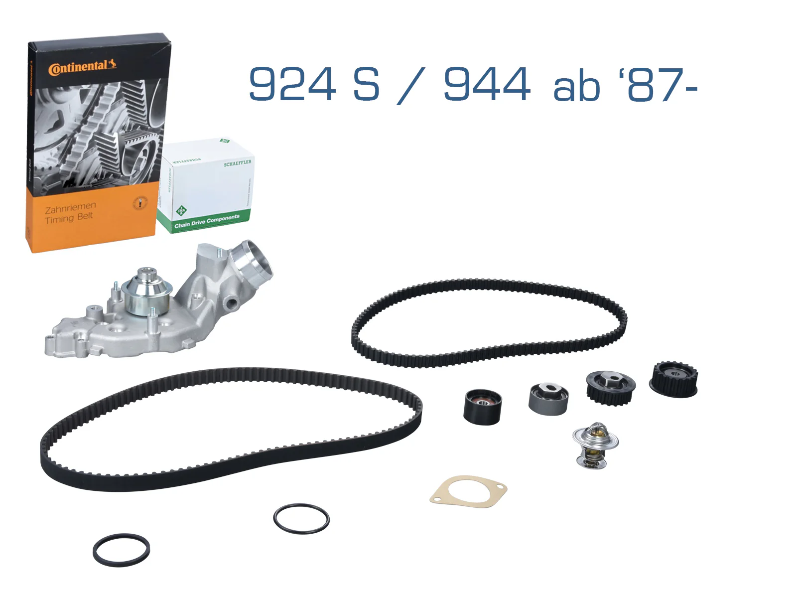 Water pump + timing belt for Porsche 924S 944 2.5 from '87 set