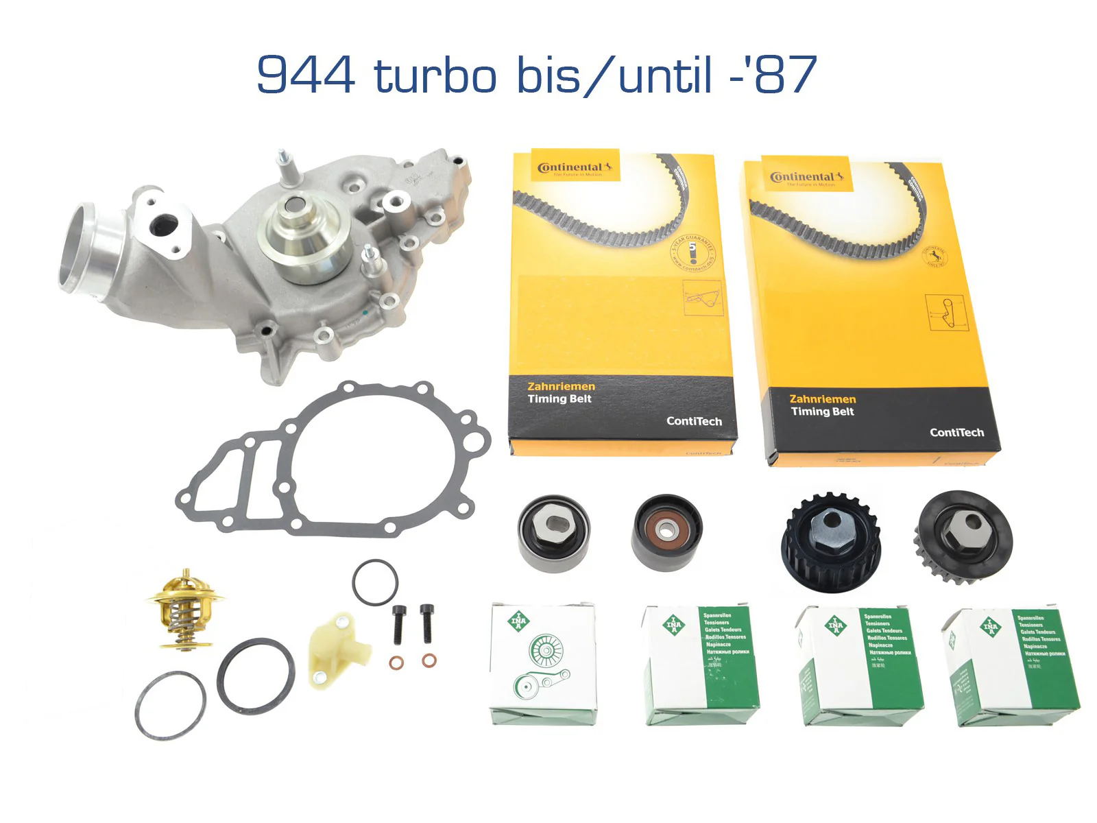 Porsche 944 turbo Water pump, timing belts, rollers kit until 87